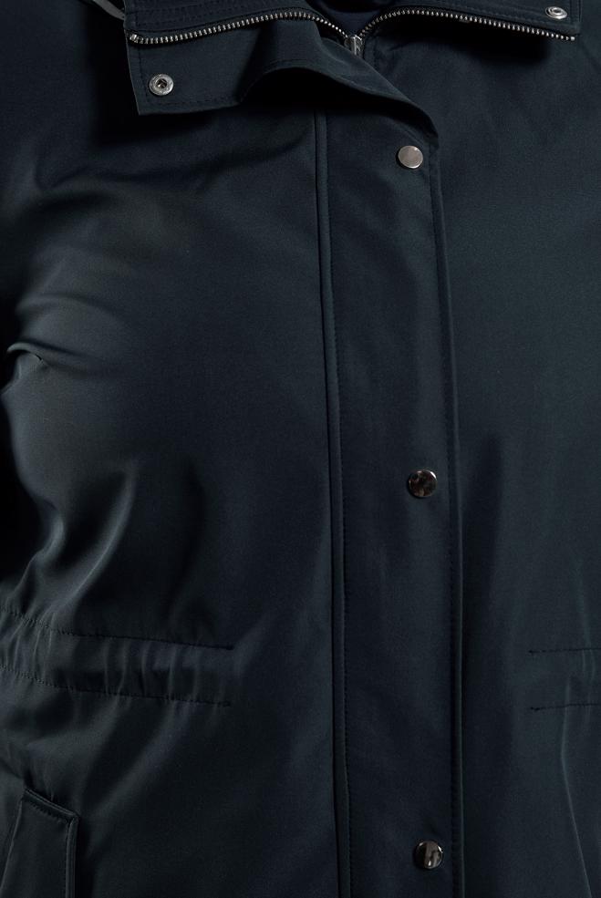 Vêtements hijab BLEU MARINE TRENCH-COAT À CAPUCHE 10918 - ALVİNA