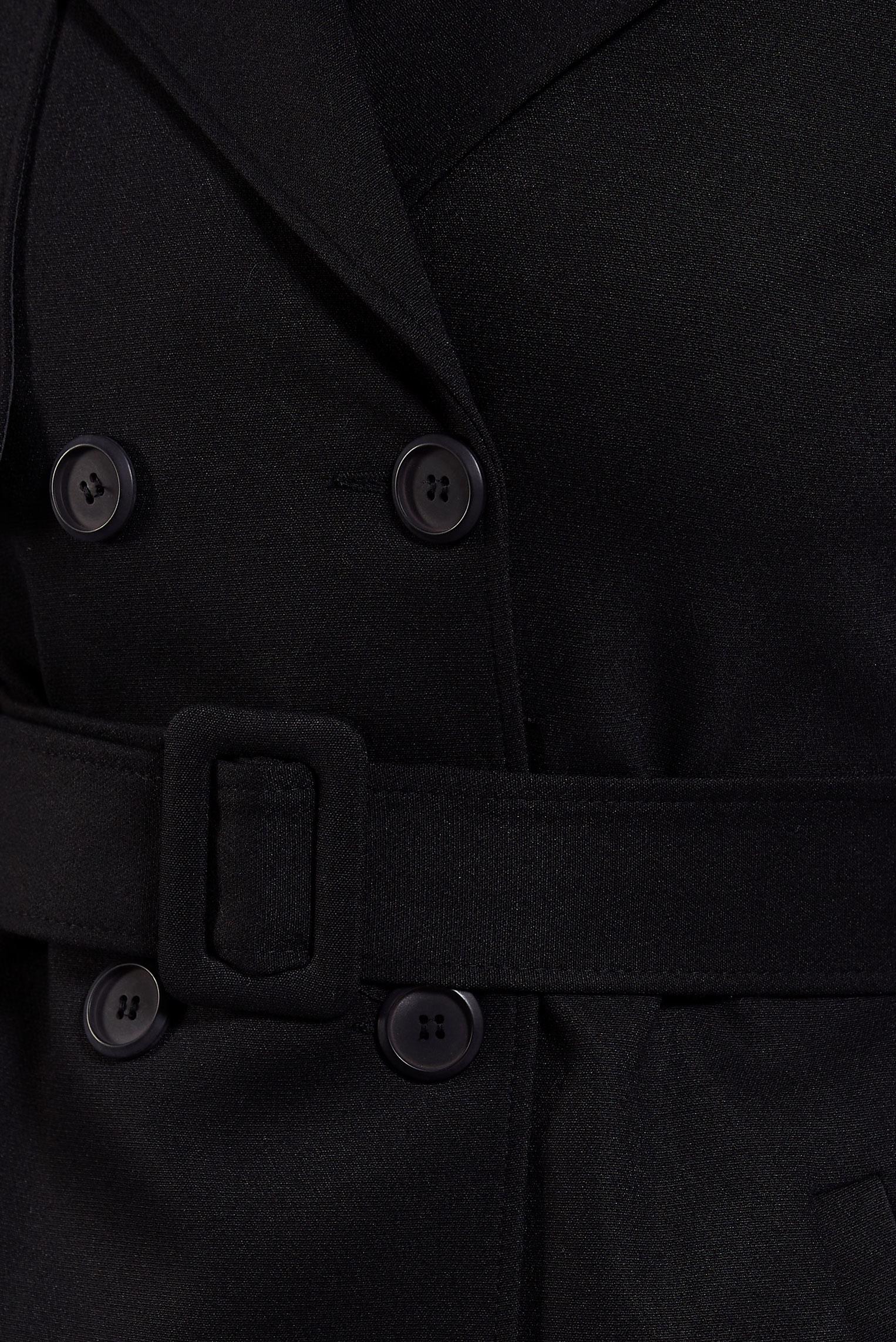 Tesettür giyim SİYAH KEMERLİ TRENÇKOT 10919