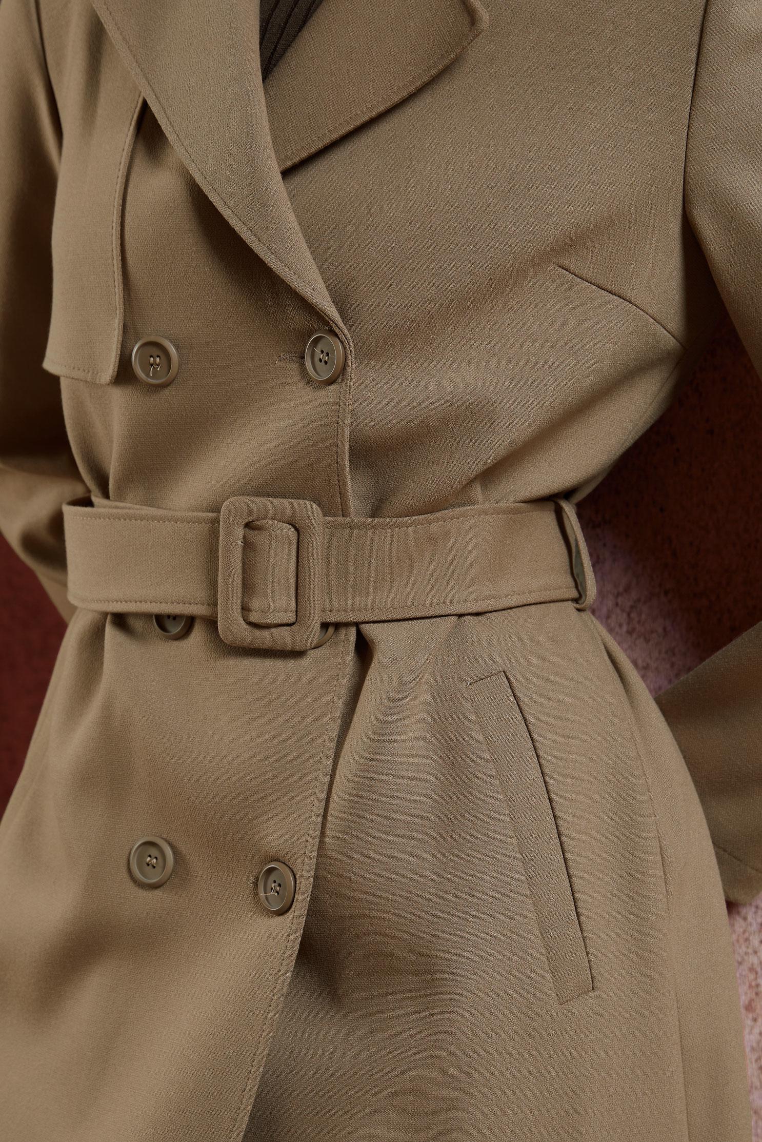 Vêtements hijab BRUN TRENCH-COAT CEINTURÉ 10919