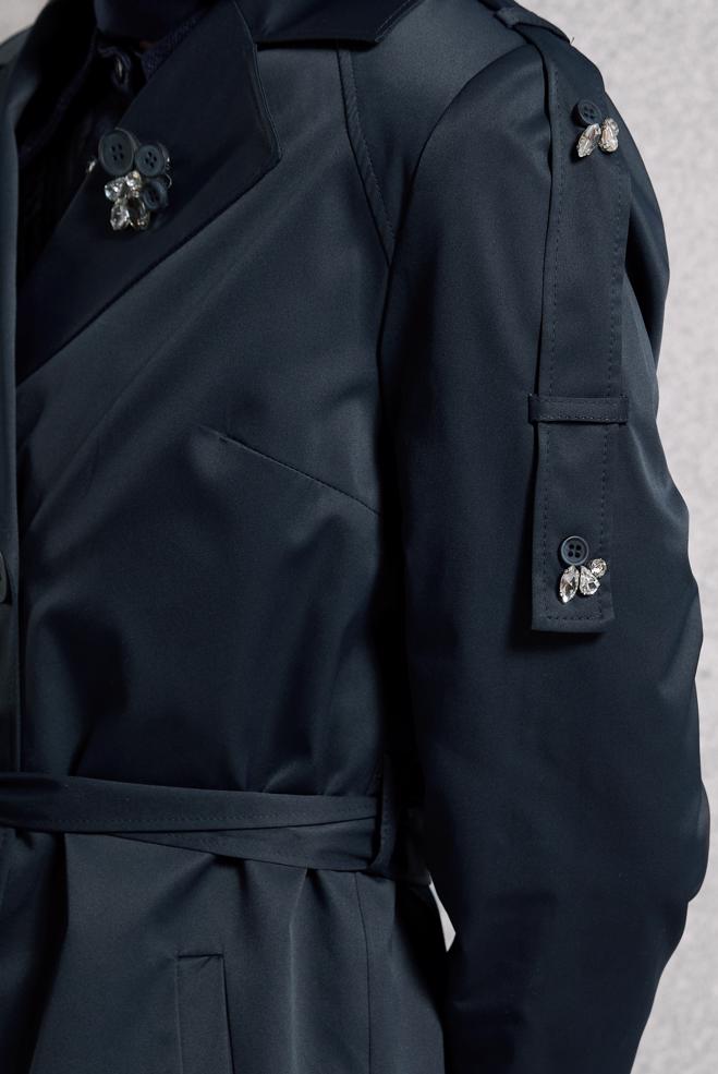 Vêtements hijab BLEU MARINE TRENCH-COAT CEINTURÉ 10920 - ALVİNA