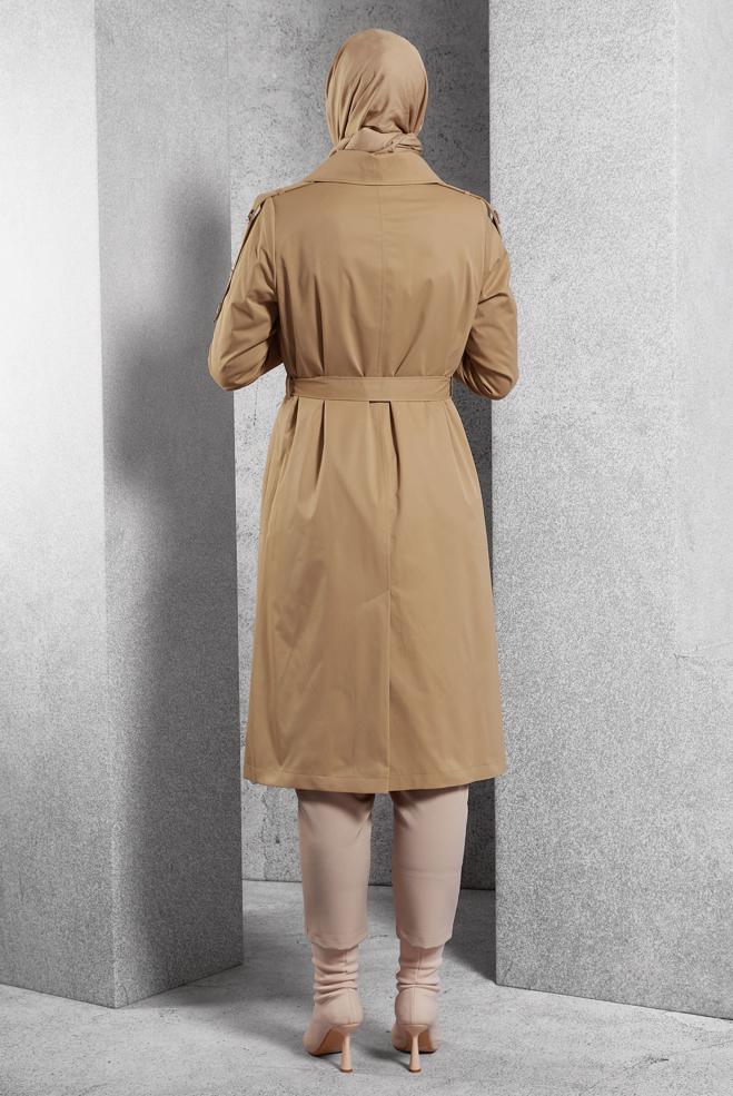 Vêtements hijab TABA TRENCH-COAT CEINTURÉ 10920 - ALVİNA