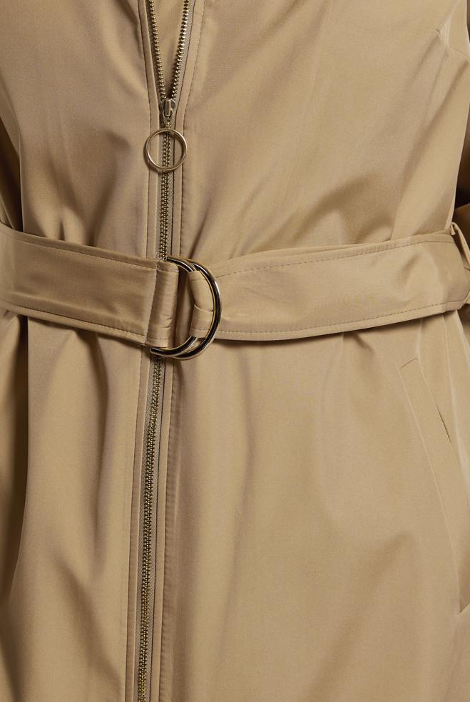 Vêtements hijab BRUN TRENCH-COAT CEINTURÉ 10923 - ALVİNA