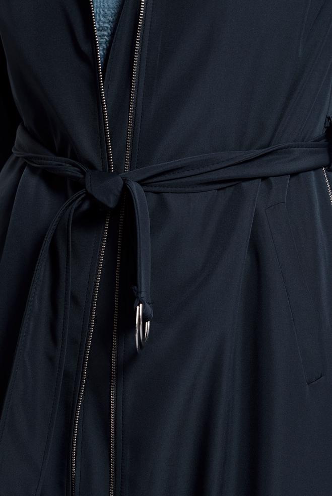 Vêtements hijab BLEU MARINE TRENCH-COAT CEINTURÉ 10923 - ALVİNA