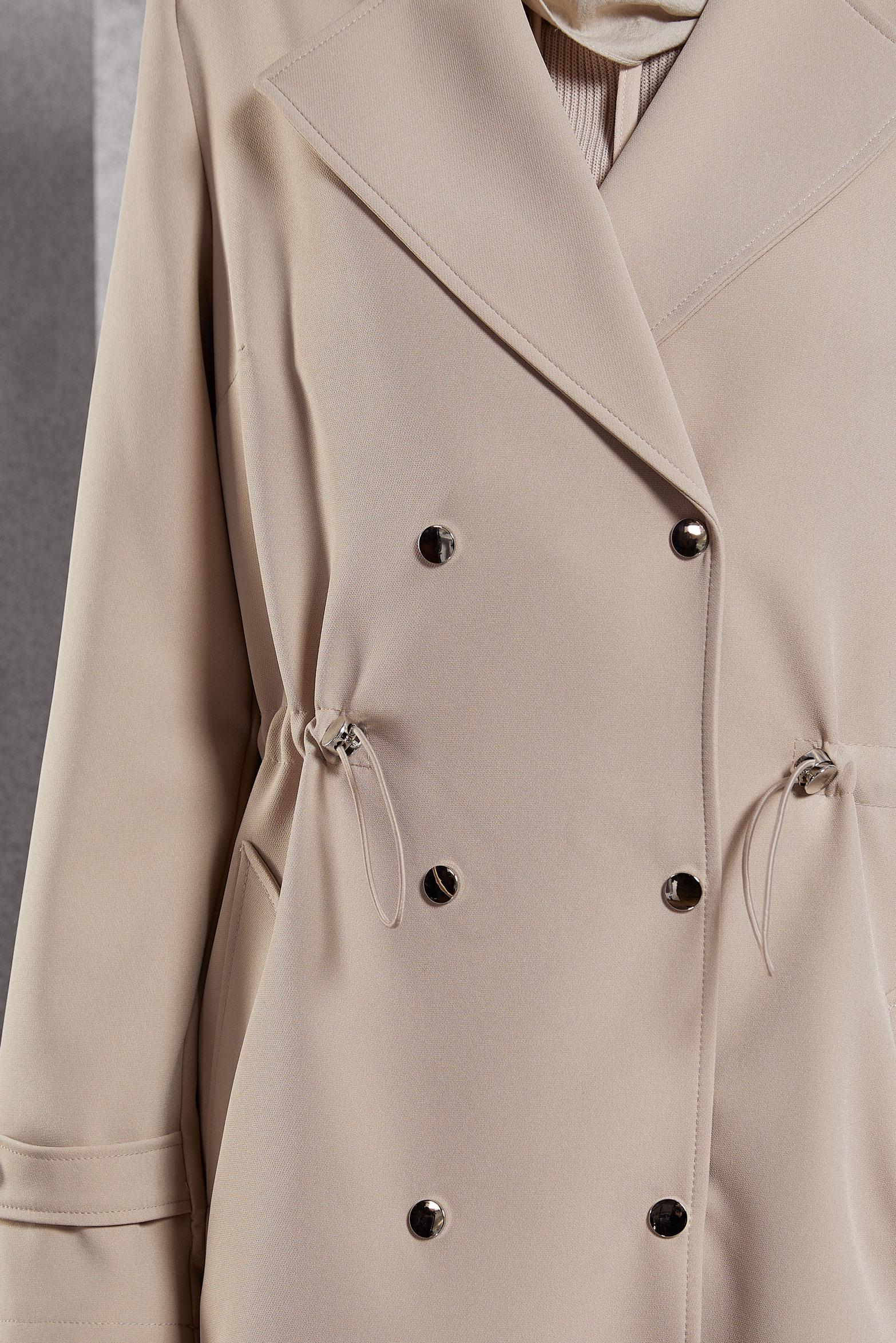 Vêtements hijab BEIGE TRENCH-COAT À TAILLE SMOKING 10925