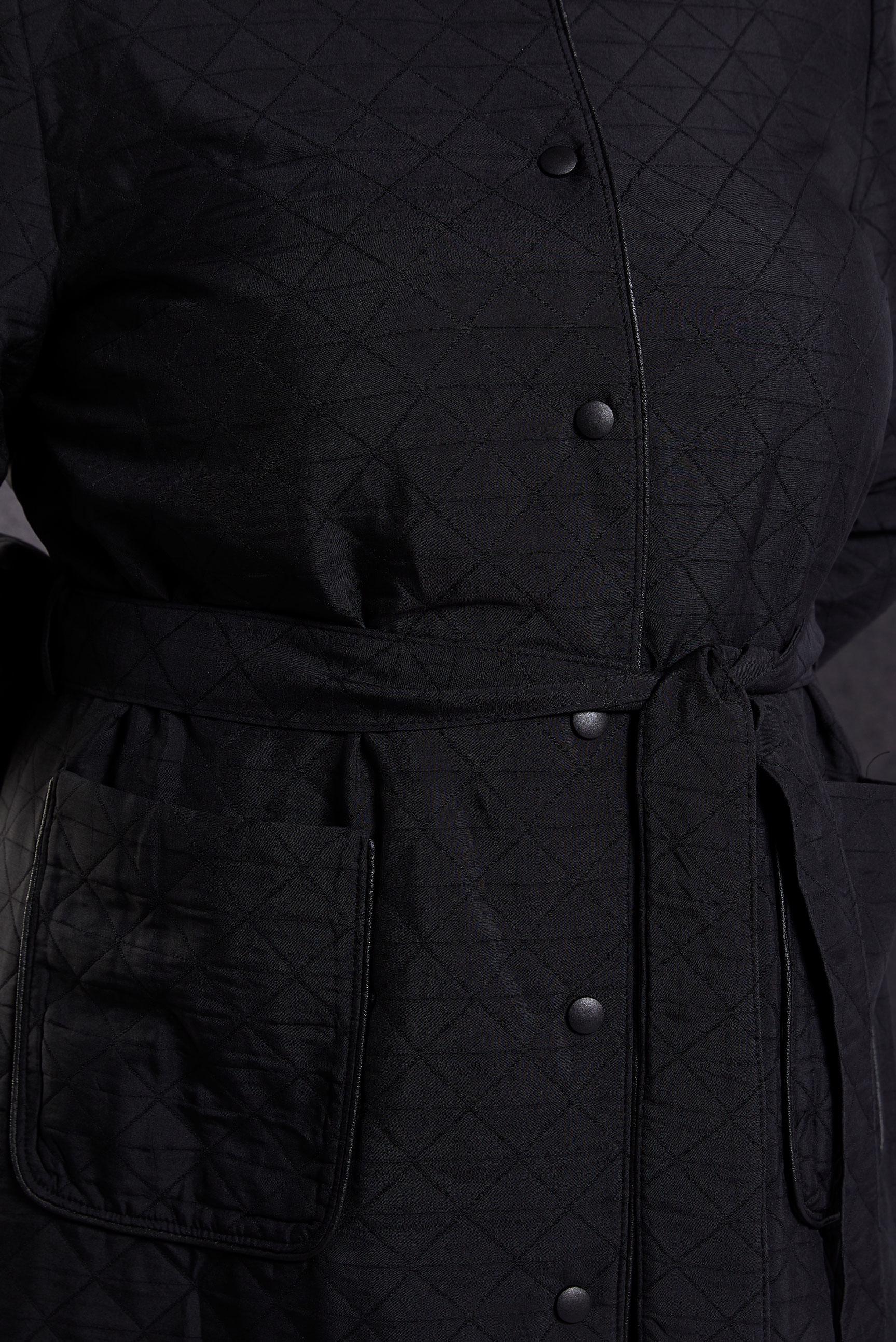 Vêtements hijab NOIR TRENCH-COAT MATELASSÉ CEINTURÉ 10927