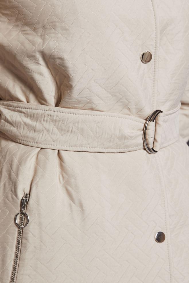 Vêtements hijab BEIGE TRENCH-COAT CEINTURÉ 10928 - ALVİNA