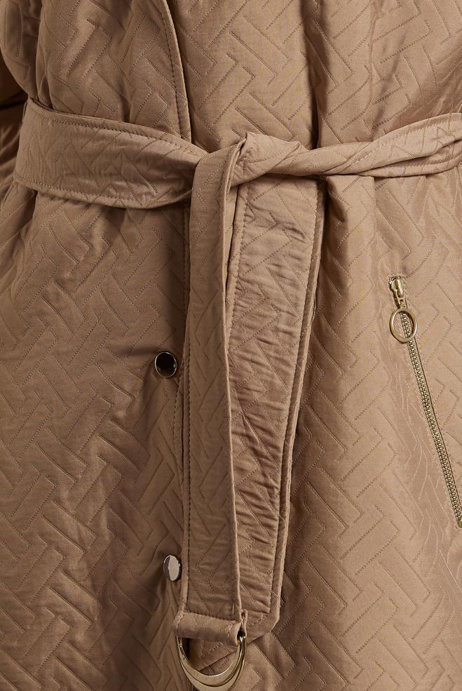 Vêtements hijab BRUN TRENCH-COAT CEINTURÉ 10928 - ALVİNA