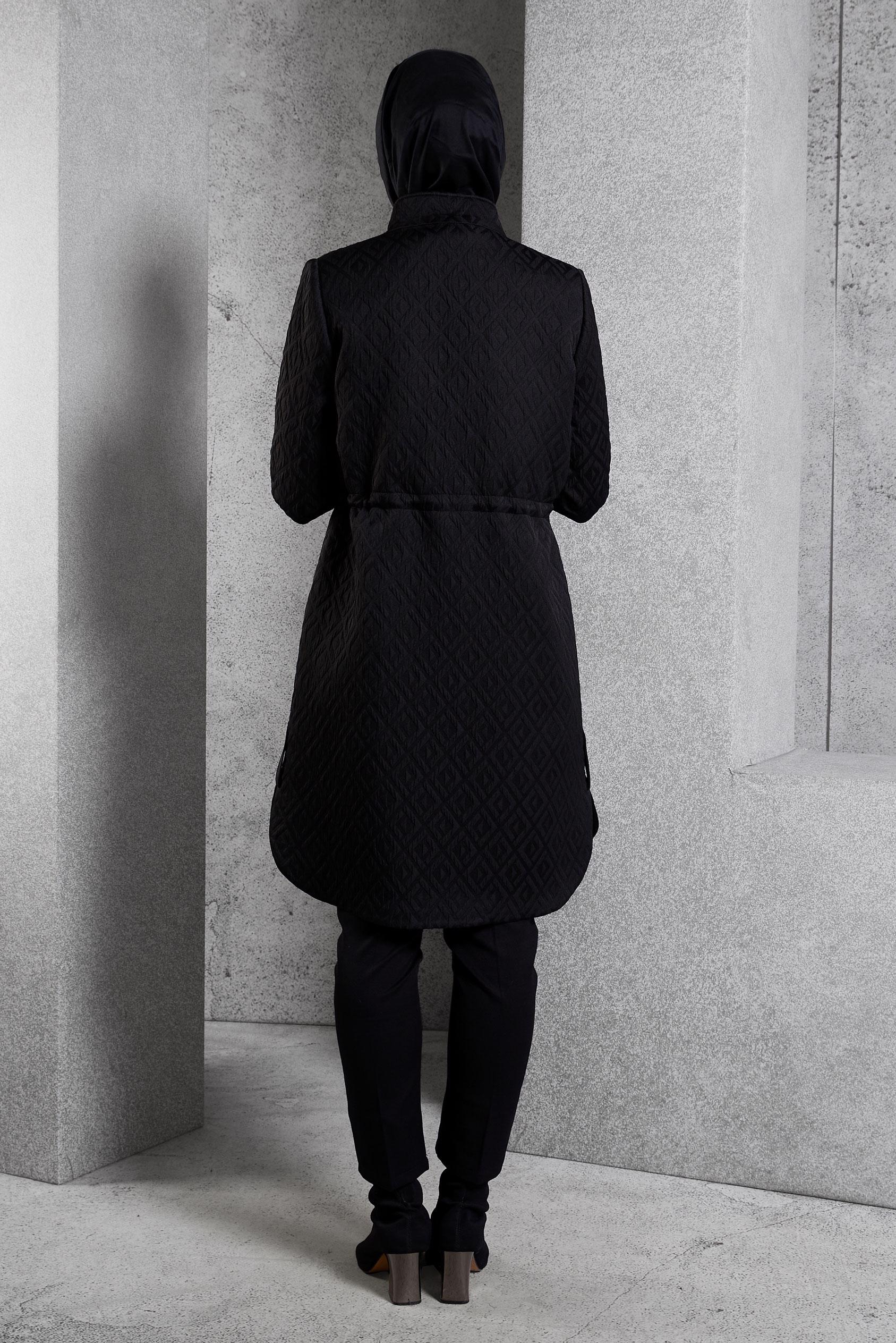 Vêtements hijab NOIR TRENCH-COAT MATELASSÉ 10929