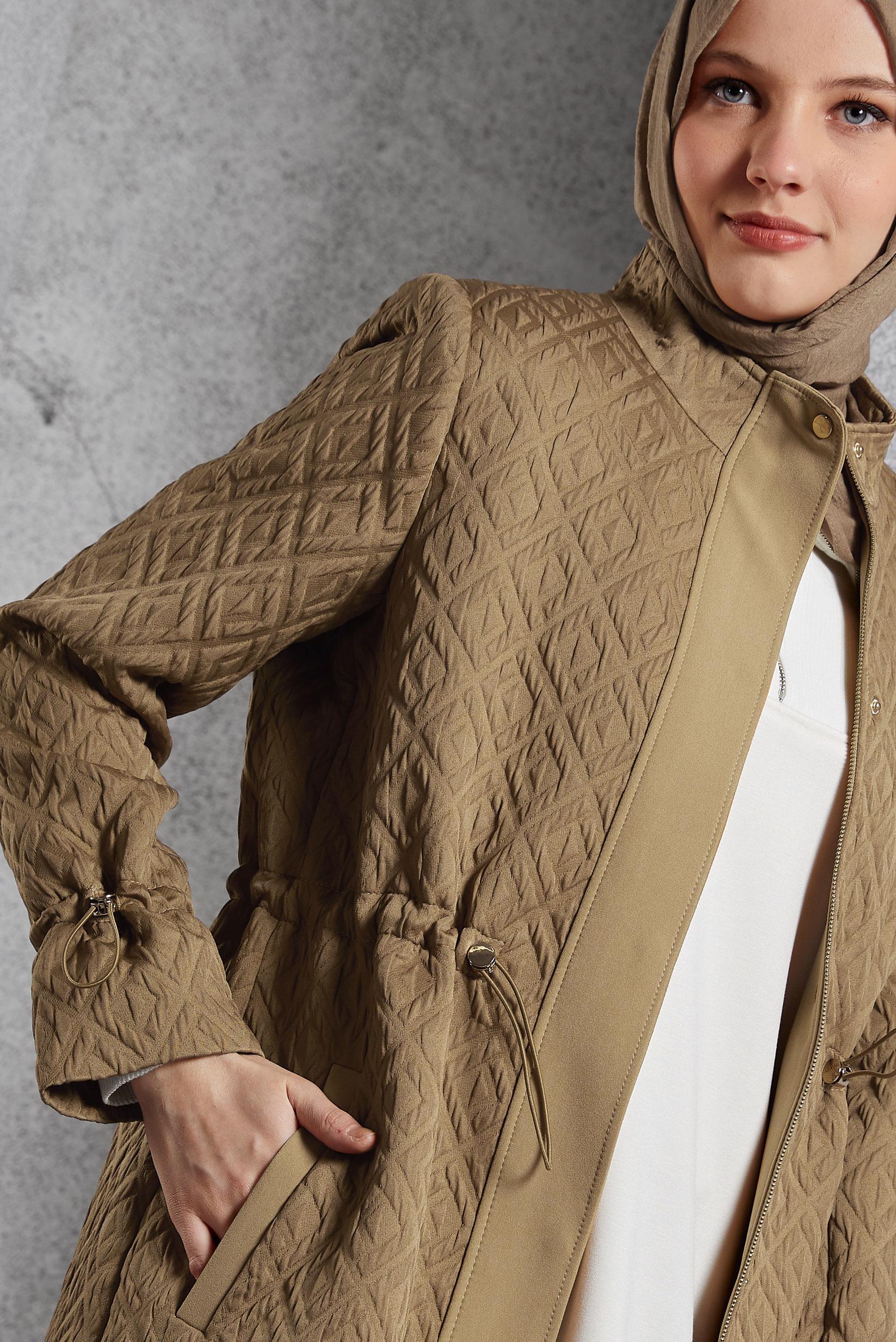 Vêtements hijab BRUN TRENCH-COAT MATELASSÉ 10929