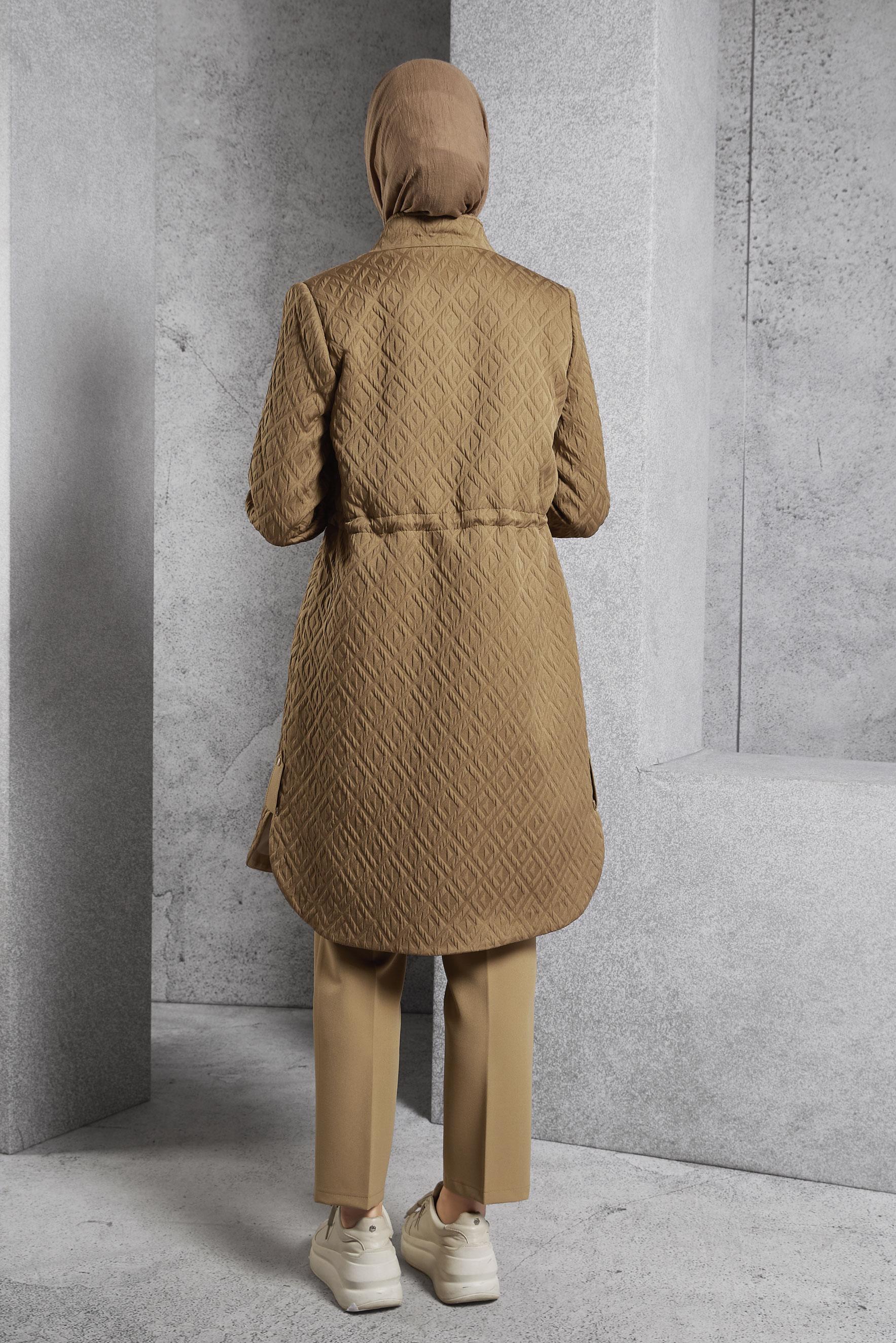 Vêtements hijab BRUN TRENCH-COAT MATELASSÉ 10929