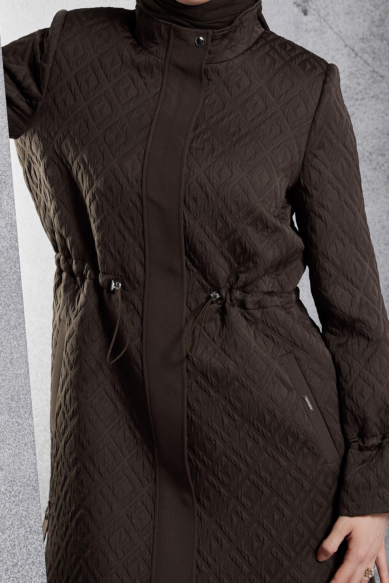 Vêtements hijab BRUN TRENCH-COAT MATELASSÉ 10929