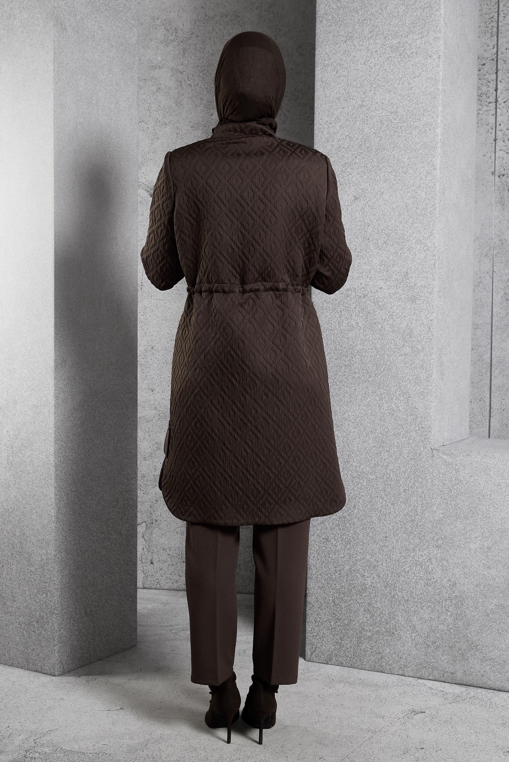 Vêtements hijab BRUN TRENCH-COAT MATELASSÉ 10929