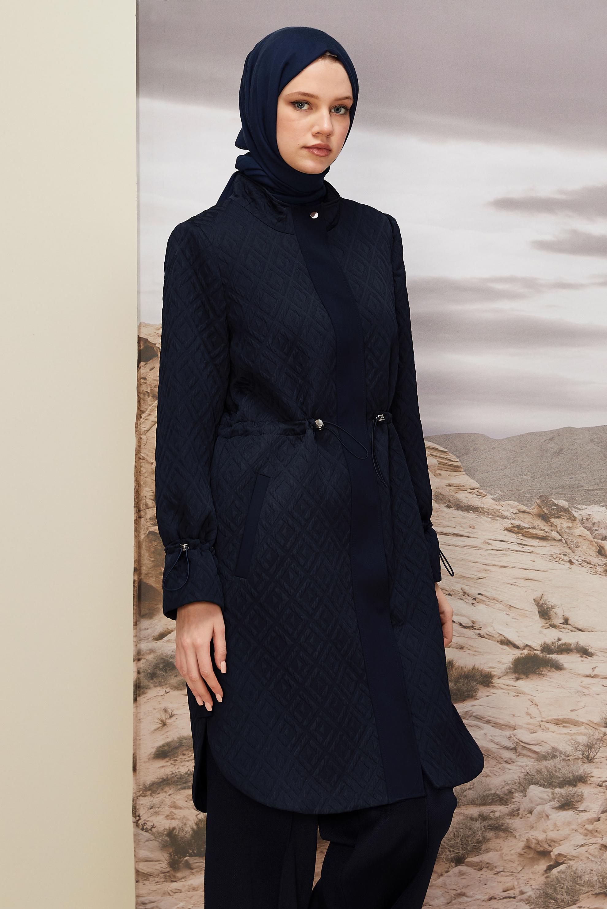 Hijab clothing NAVY BLUE 10929 67523-1 TRENCKOT 38-46 TEK 40