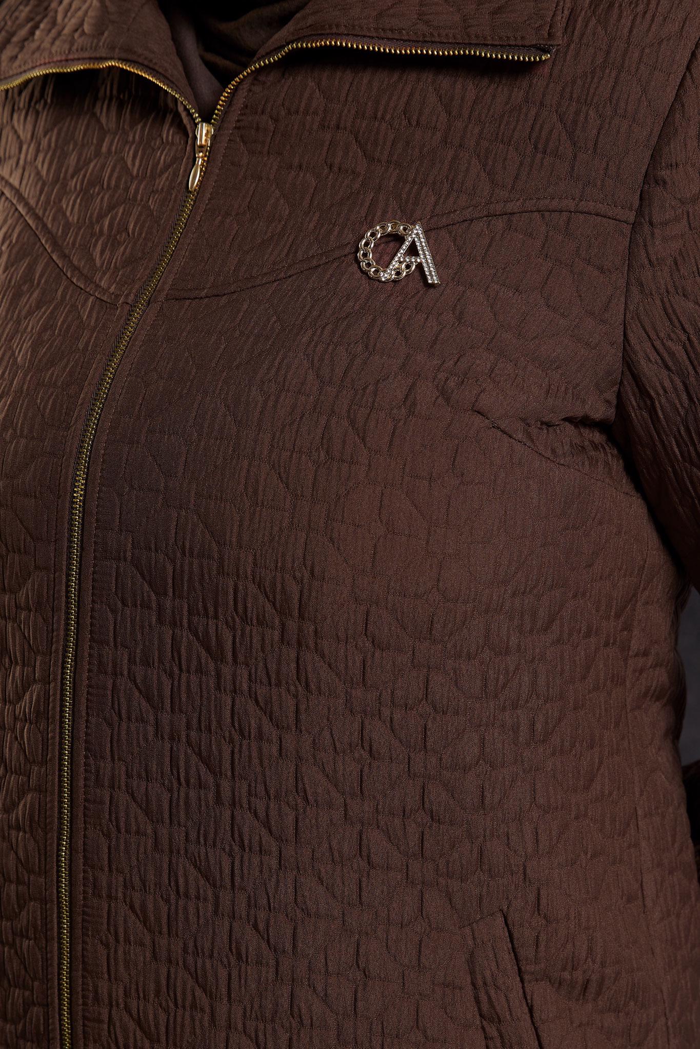 Tesettür giyim KAHVE KAPİTONE BÜYÜK BEDEN TRENÇKOT 10930