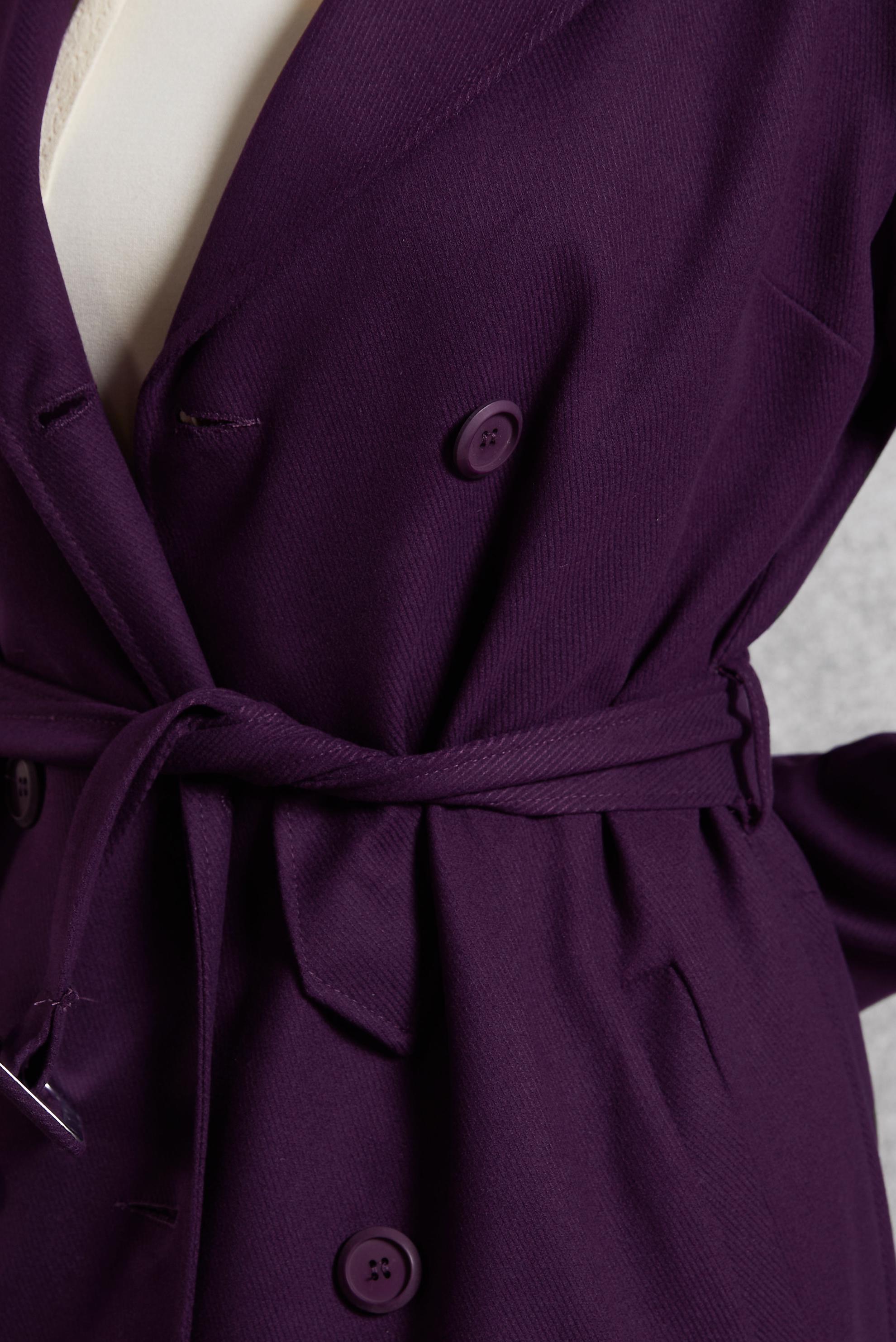 Vêtements hijab POURPRE TRENCH-COAT CEINTURÉ 10932