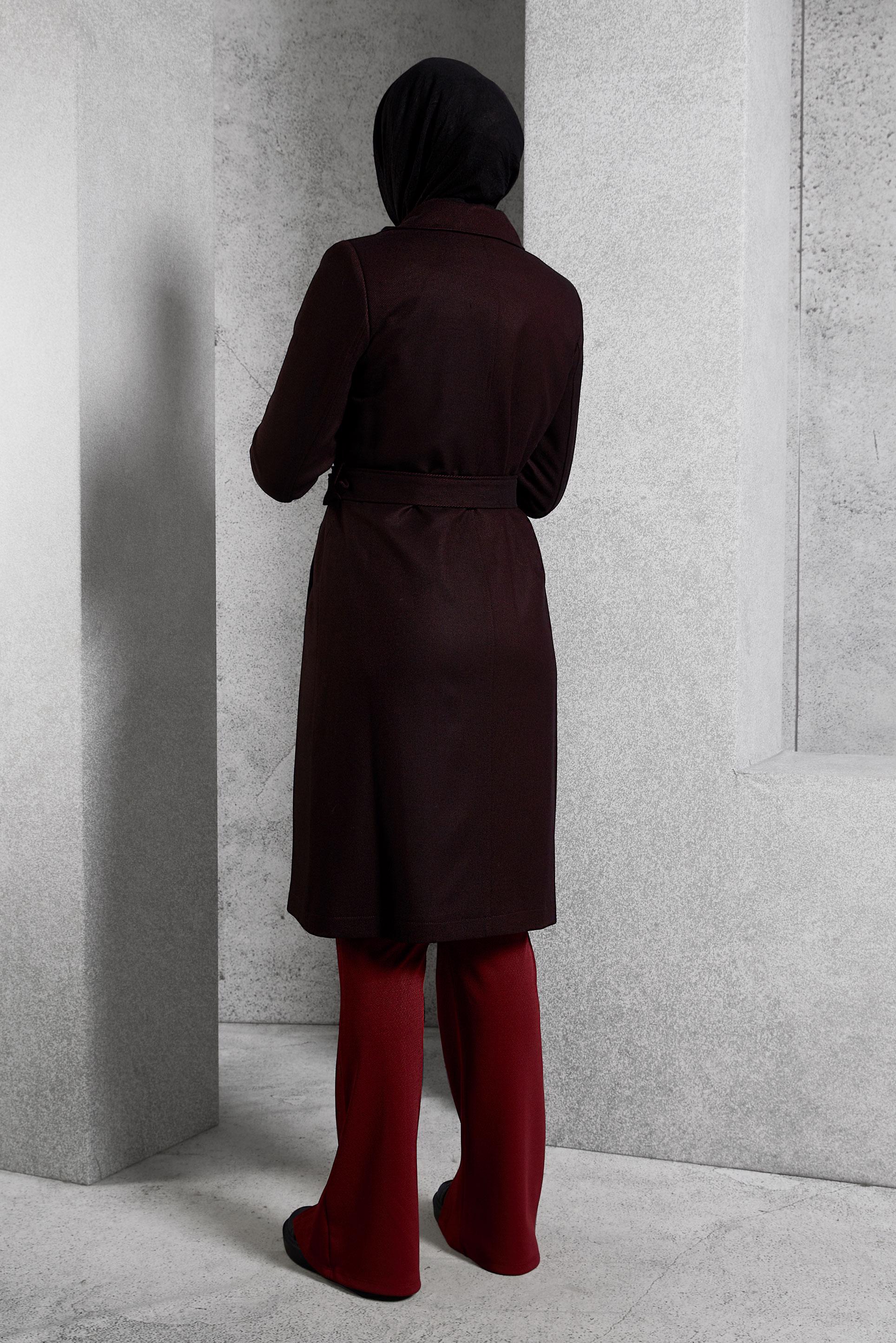 Vêtements hijab NOIR TRENCH-COAT CEINTURÉ 10932