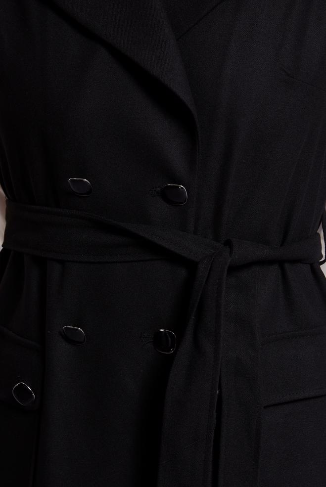 Vêtements hijab NOIR GILET CEINTURÉ 45187 - ALVİNA