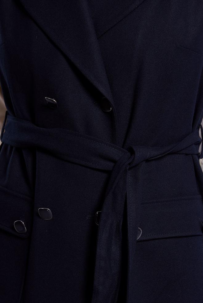 Vêtements hijab BLEU MARINE GILET CEINTURÉ 45187 - ALVİNA