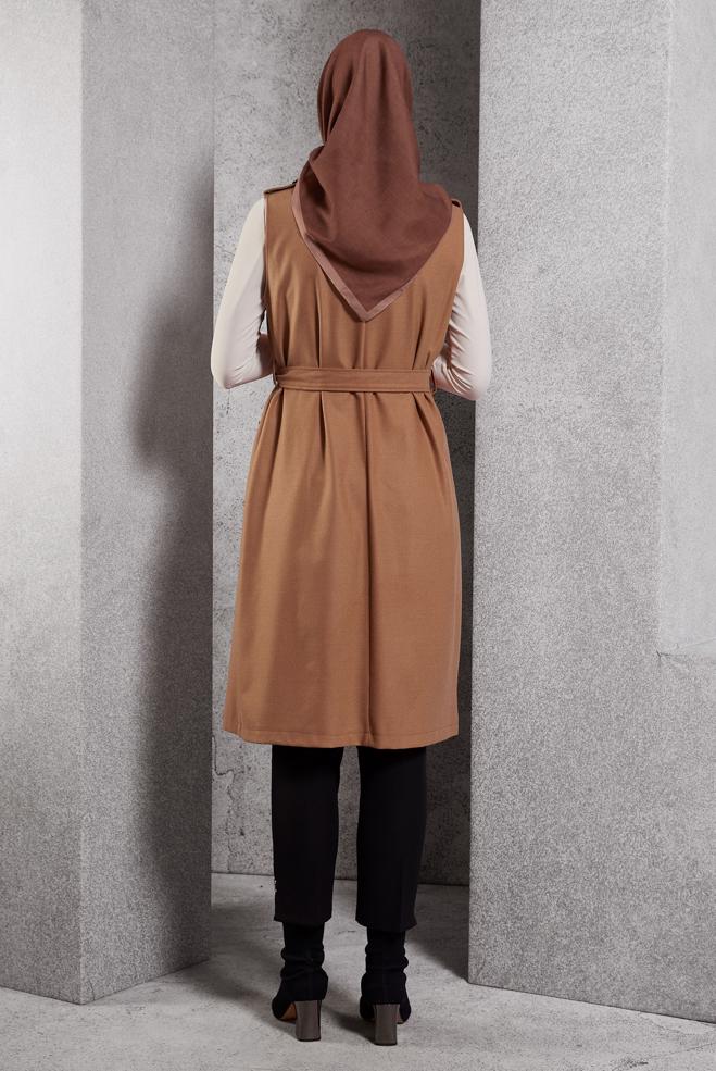 Vêtements hijab TABA GILET CEINTURÉ 45187 - ALVİNA