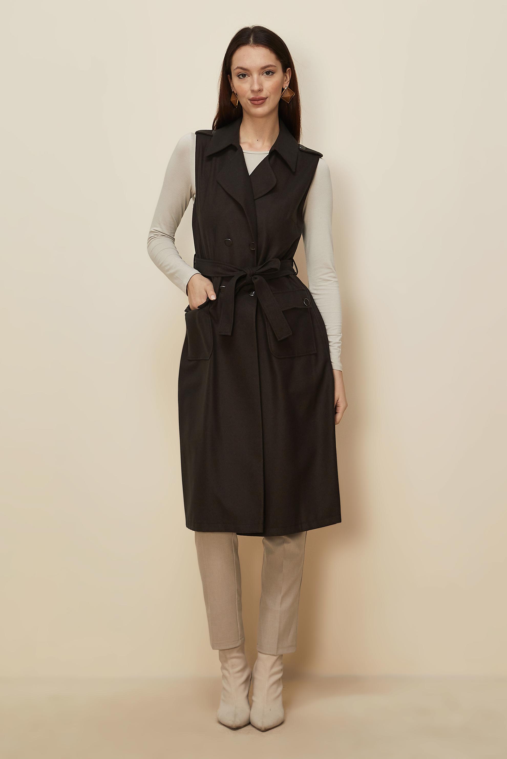 Vêtements hijab NOIR GILET CEINTURÉ 45187