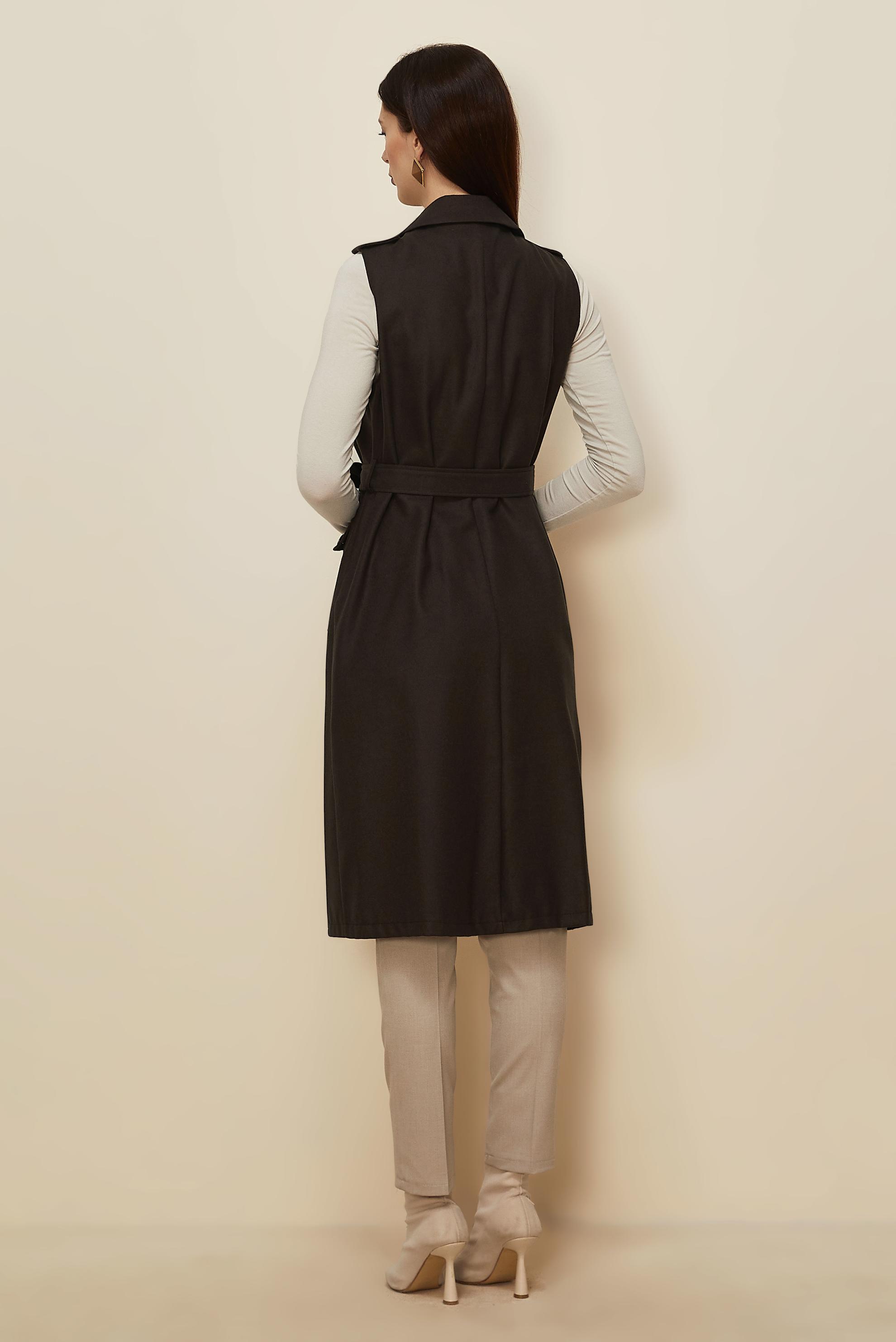 Vêtements hijab NOIR GILET CEINTURÉ 45187