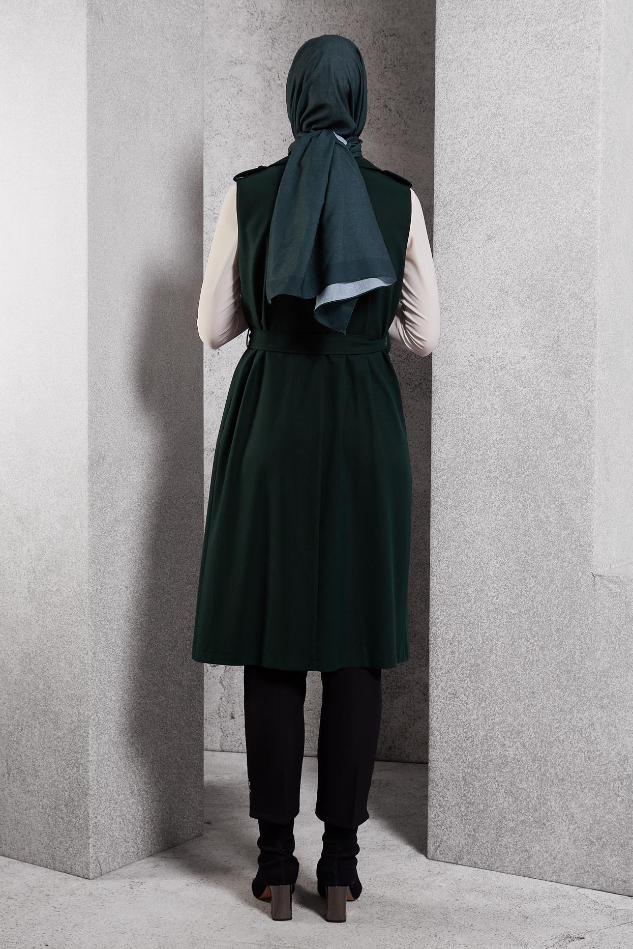 Vêtements hijab VERT GILET CEINTURÉ 45187