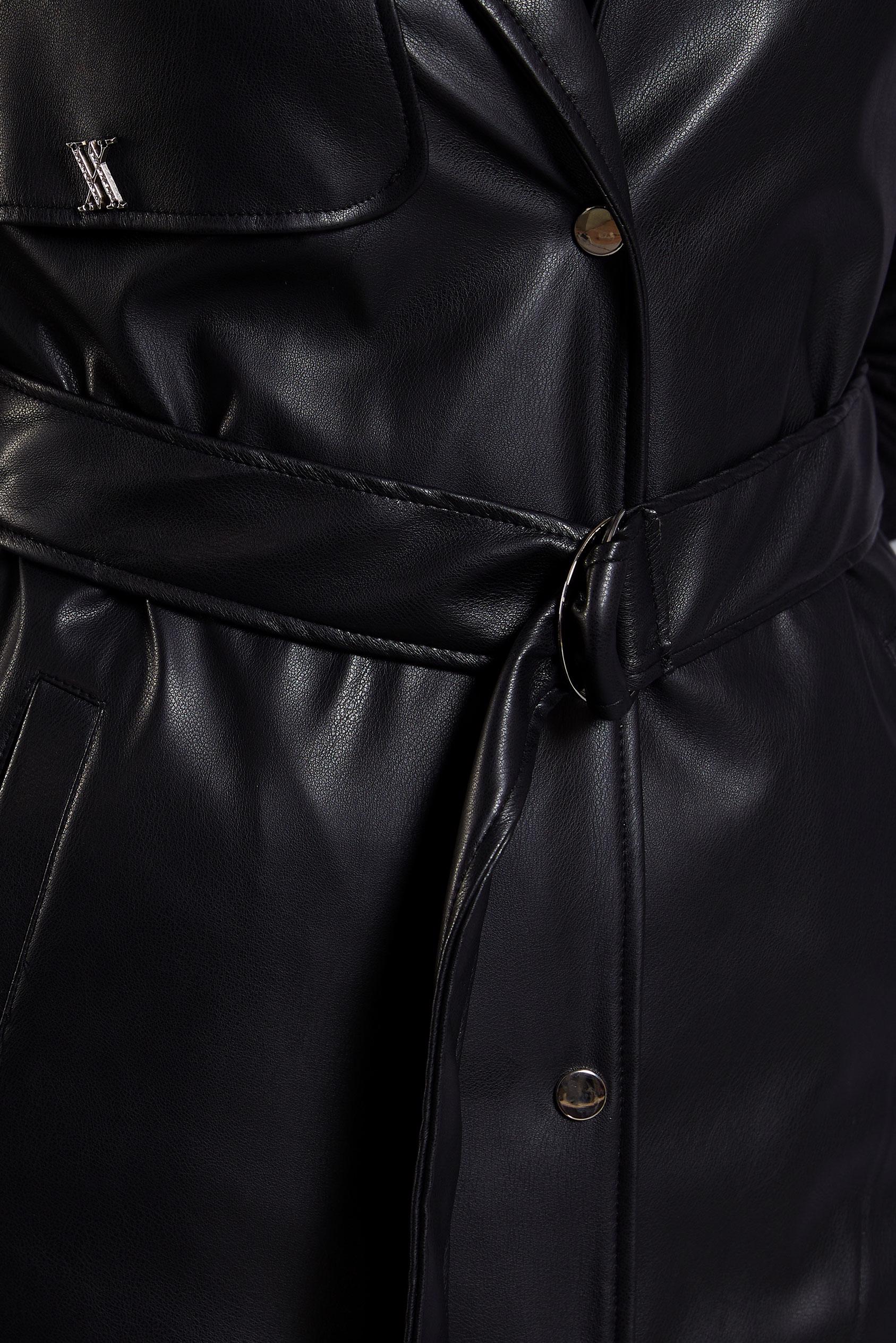 Tesettür giyim SİYAH KEMERLİ SUNİ DERİ YELEK 45241