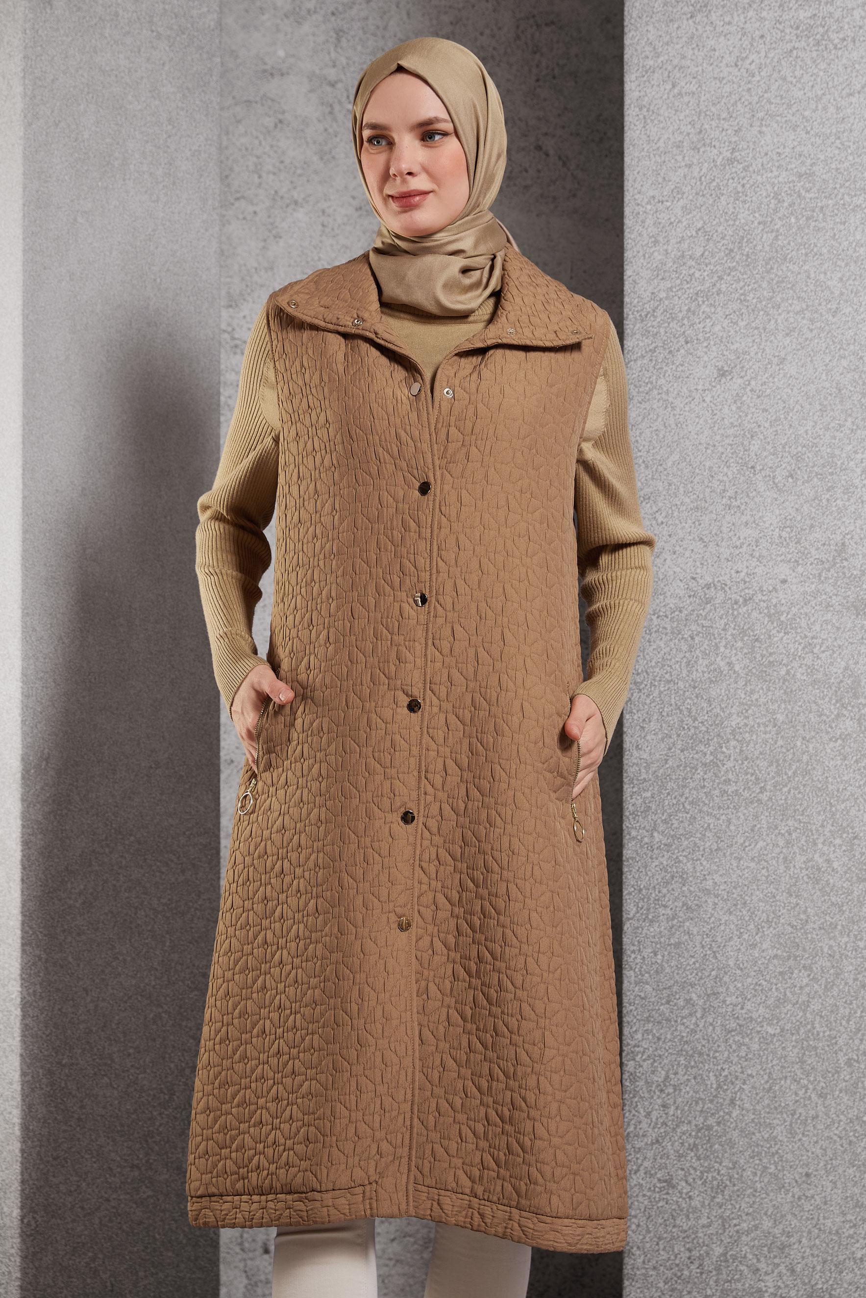 Vêtements hijab BRUN GILET MATELASSÉ 45243