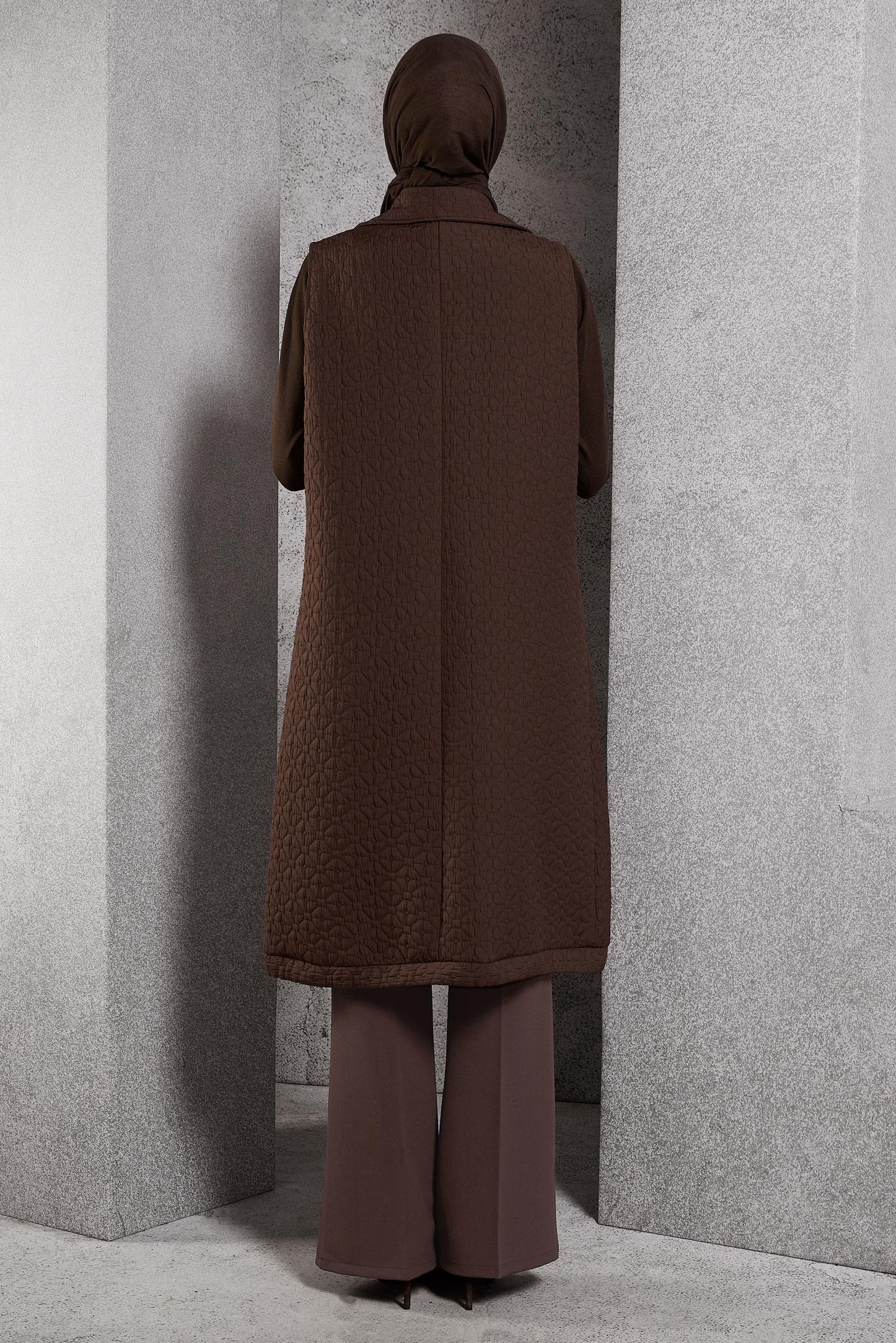 Vêtements hijab BRUN GILET MATELASSÉ 45243