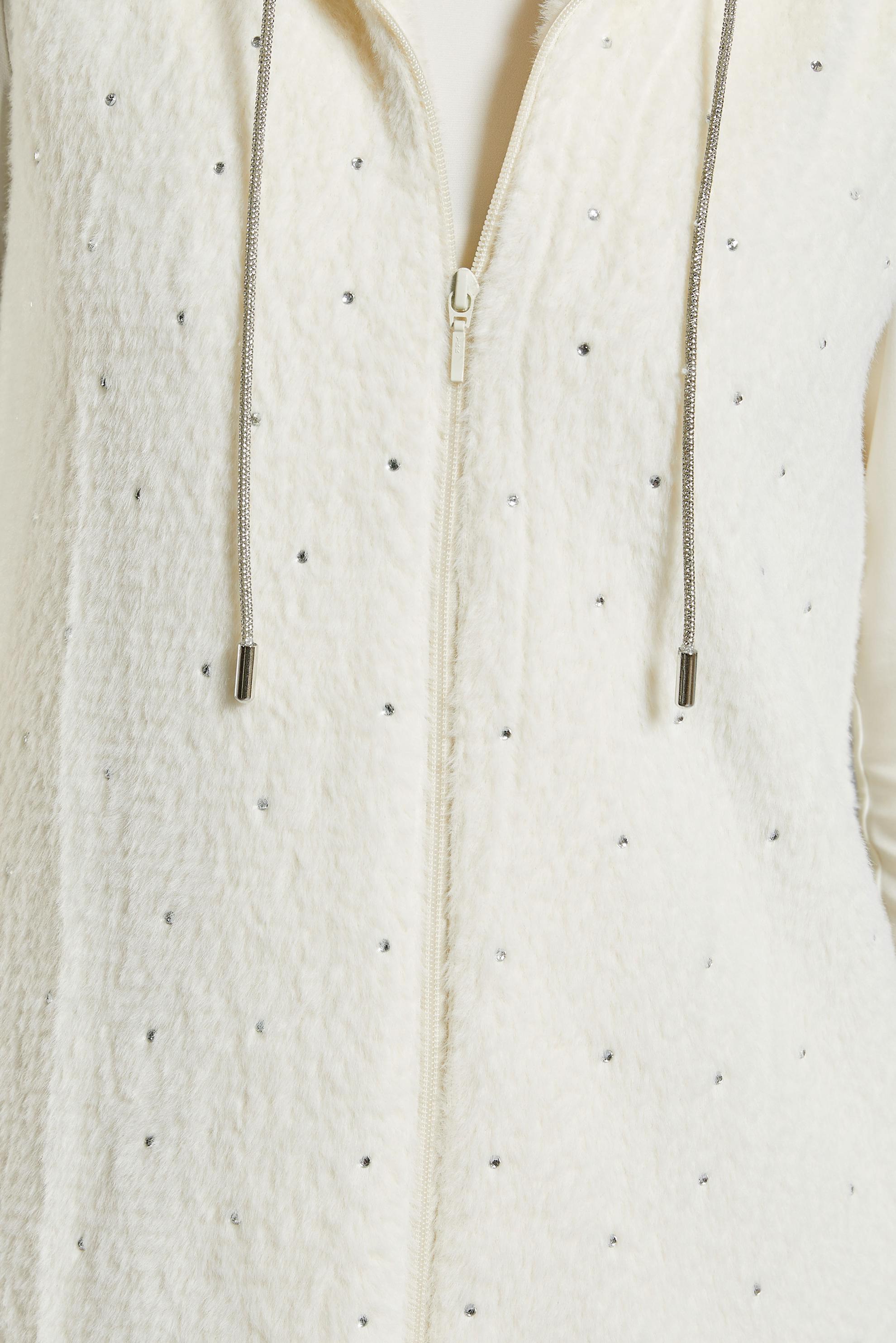 Vêtements hijab BLANC GILET AVEC DÉTAIL DE GEMMES 45267