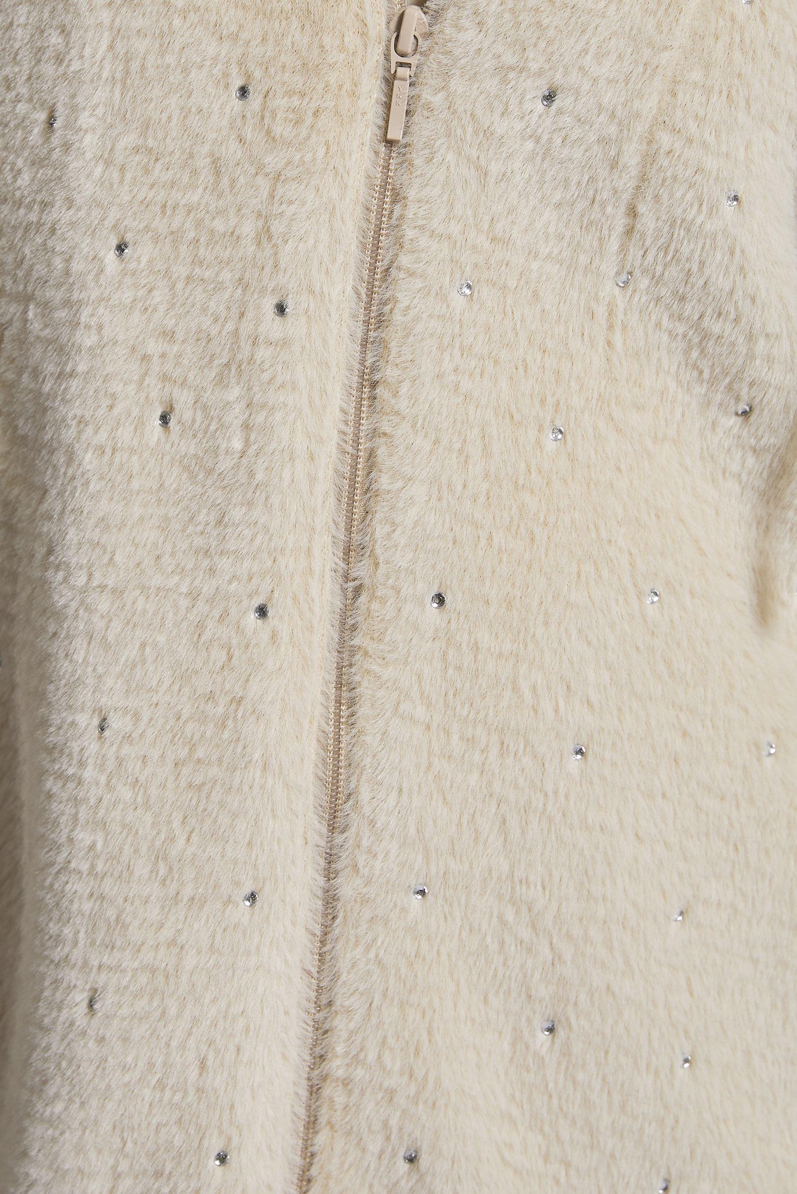 Vêtements hijab BEIGE GILET AVEC DÉTAIL DE GEMMES 45267