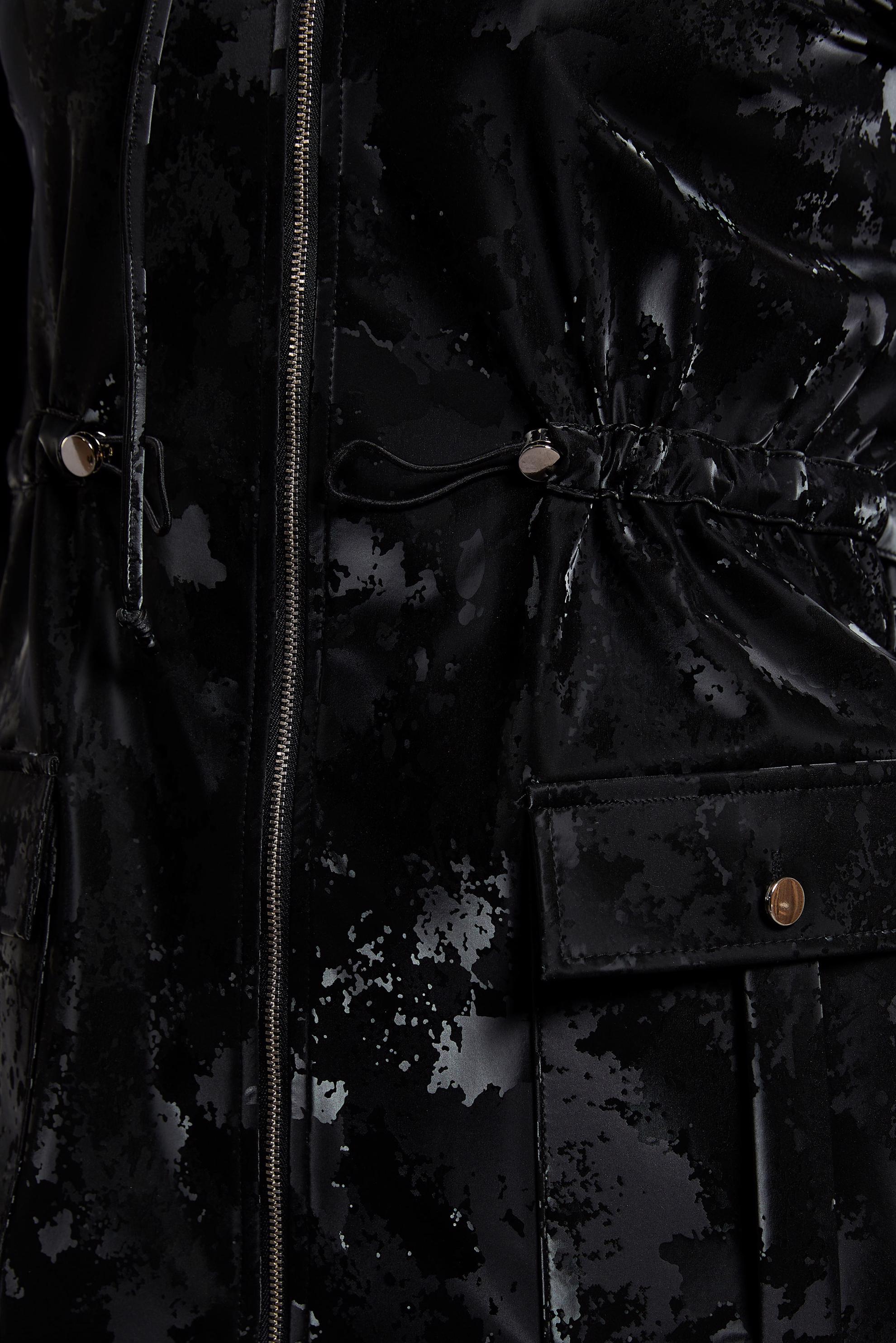 Hijab clothing BLACK HOODED FAUX LEATHER VEST 45281