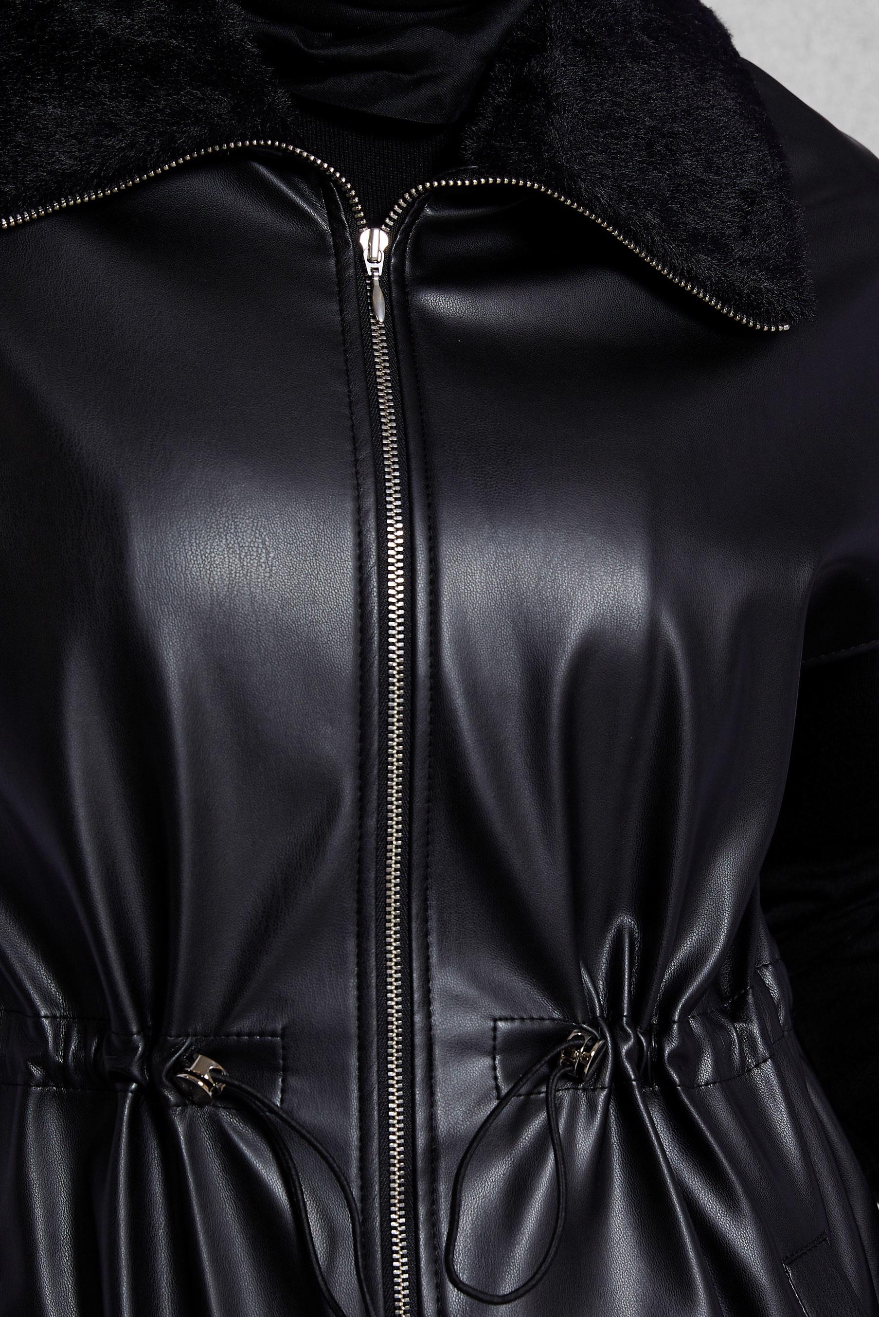 Vêtements hijab NOIR GILET EN SIMILI CUIR 45289