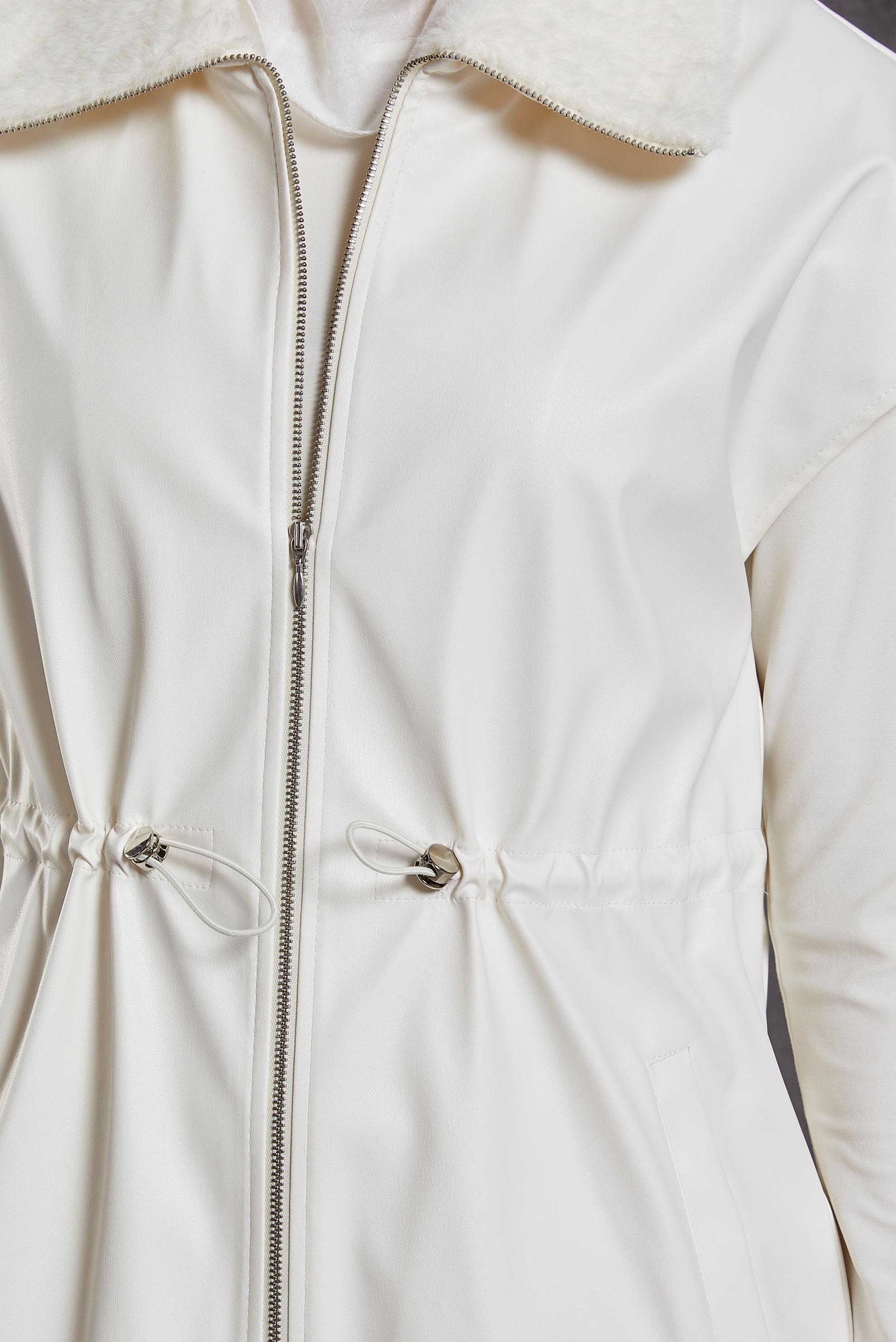 Vêtements hijab BLANC GILET EN SIMILI CUIR 45289