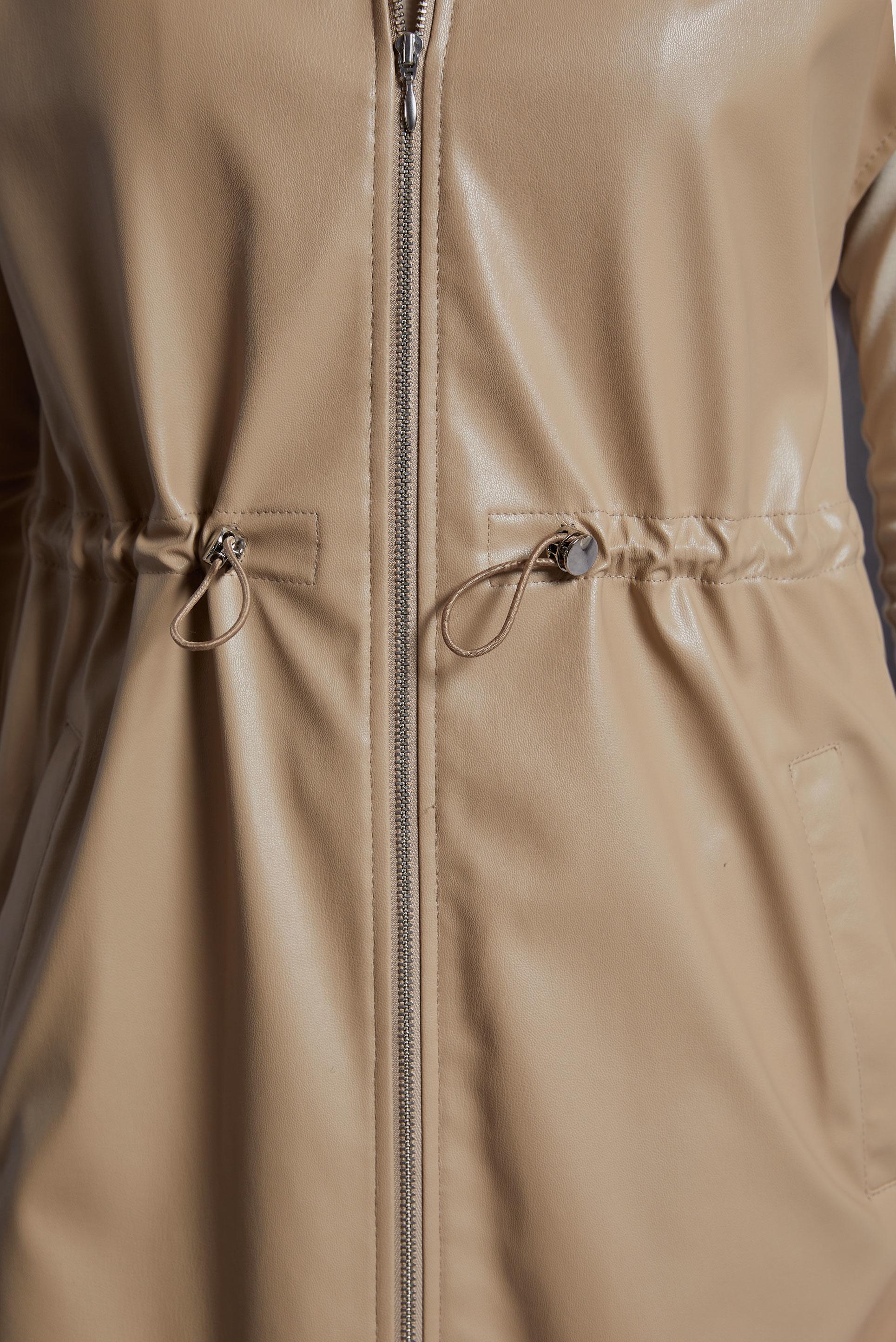 Vêtements hijab BEIGE GILET EN SIMILI CUIR 45289