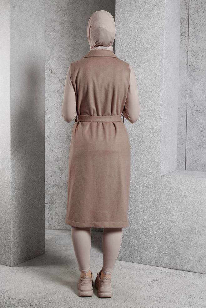 Tesettür giyim KUM 45303 8548 YELEK 40-46 TEK 38 - ALVİNA