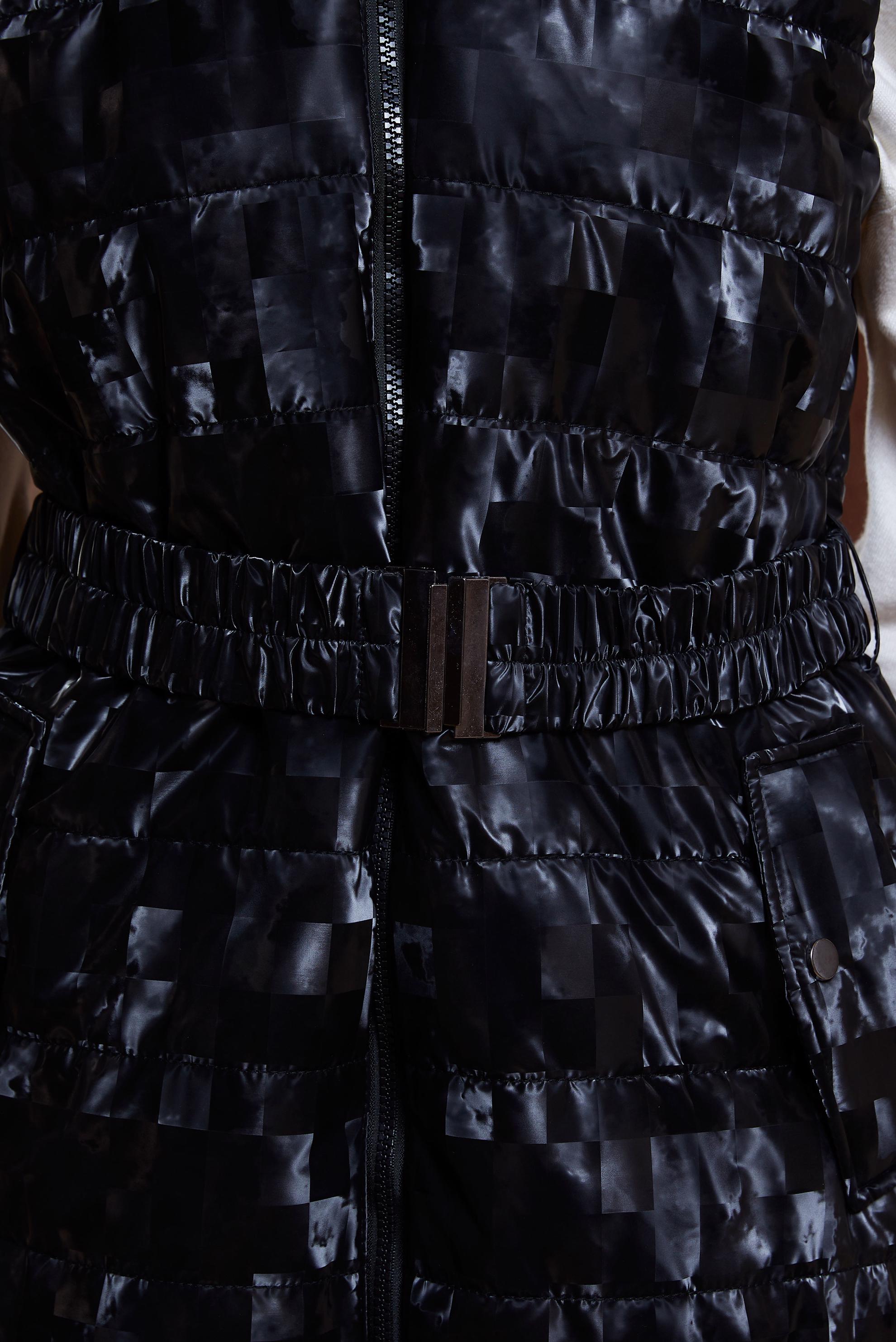 Tesettür giyim SİYAH KEMERLİ ŞİŞME YELEK 90526