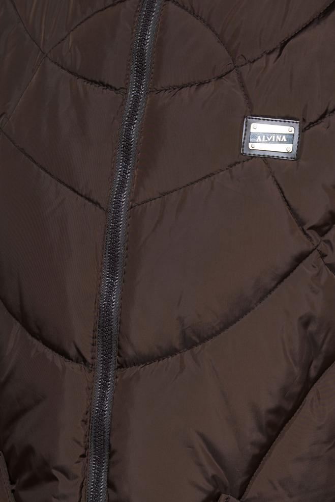 Vêtements hijab BRUN GILET DOUDOUNE À CAPUCHE 90527 - ALVİNA