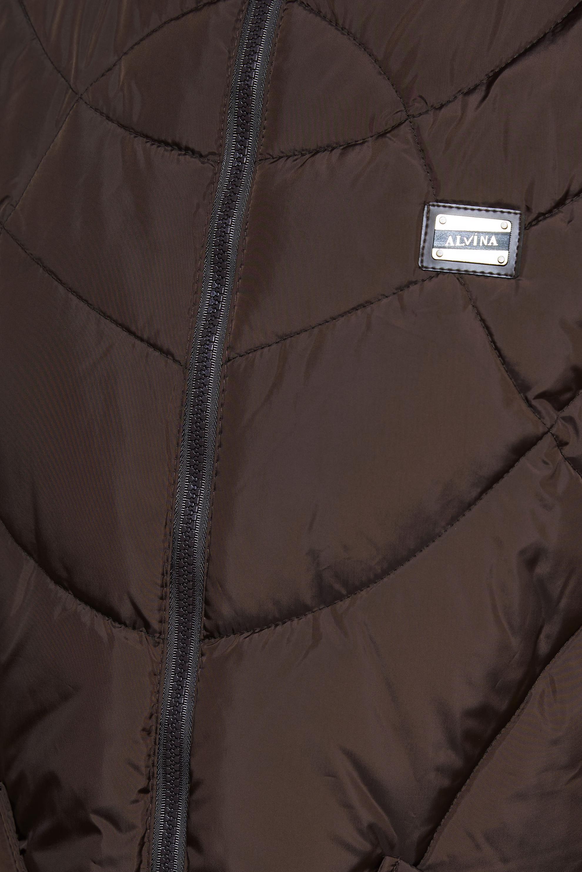 Vêtements hijab BRUN GILET DOUDOUNE À CAPUCHE 90527