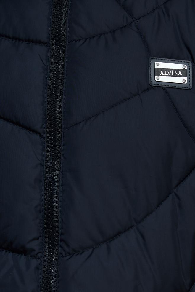 Vêtements hijab BLEU MARINE GILET DOUDOUNE À CAPUCHE 90527 - ALVİNA