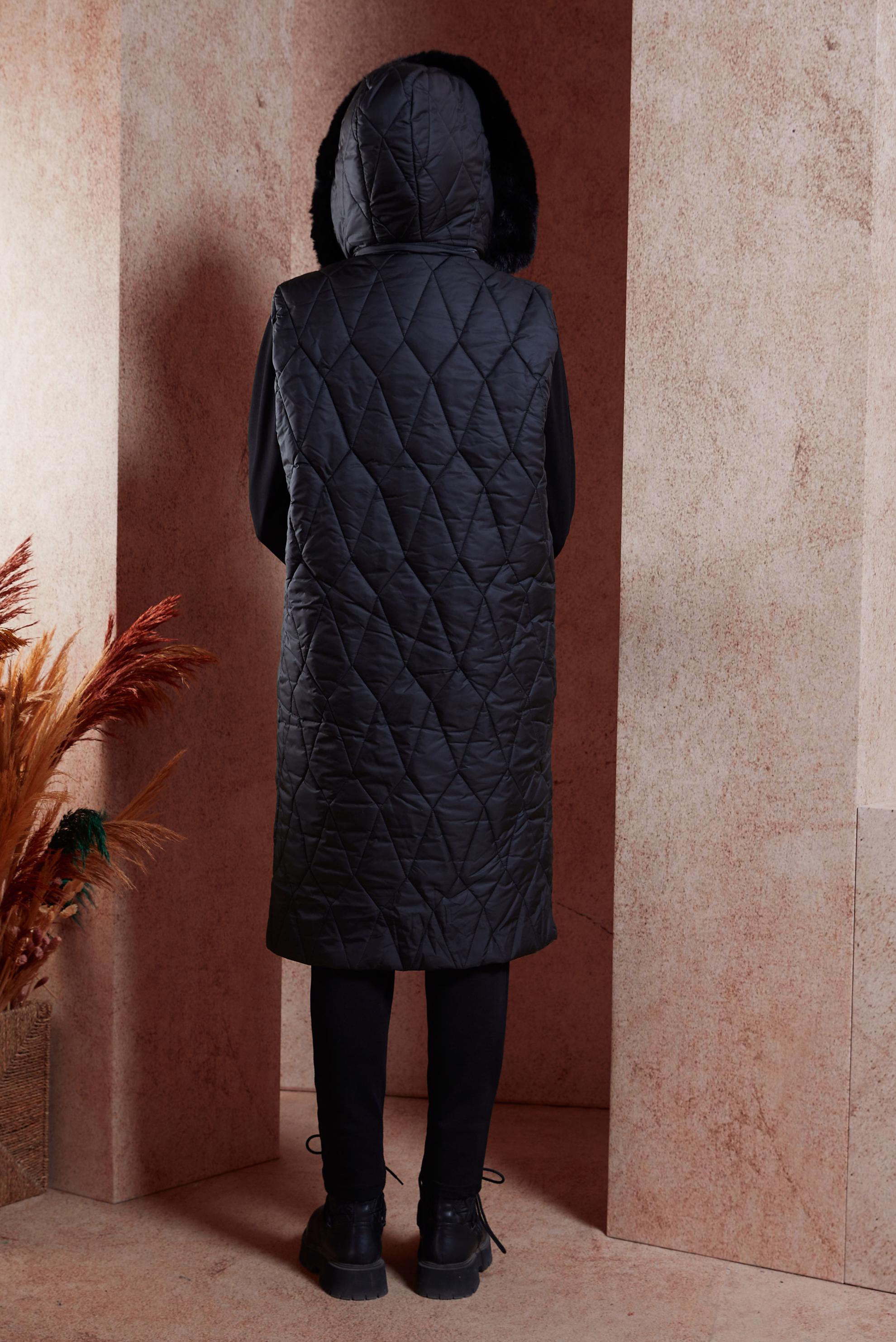 Vêtements hijab NOIR GILET DOUDOUNE À CAPUCHE 90528