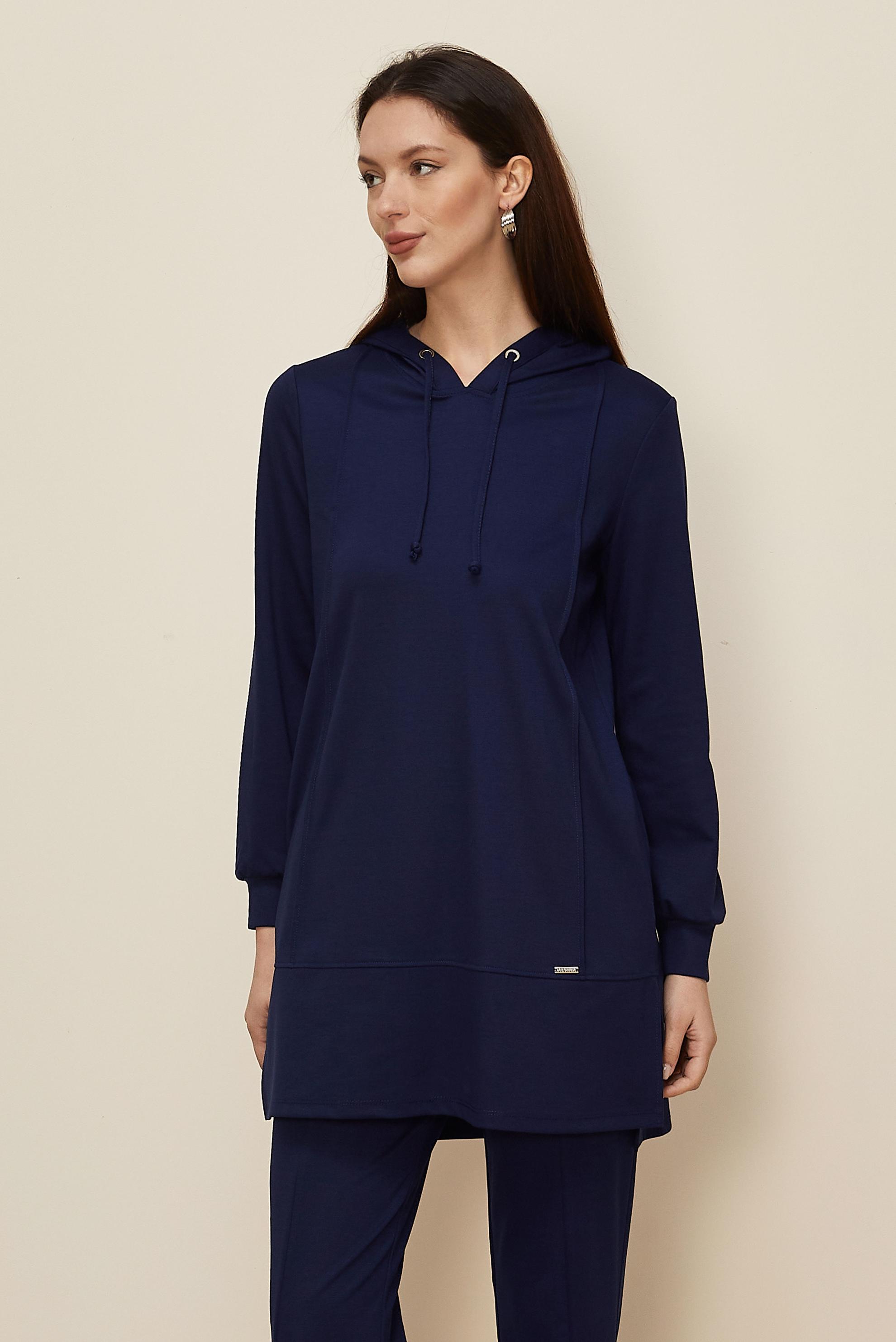 Vêtements hijab BLEU MARINE ENSEMBLE PANTALON À CAPUCHE 45214-1