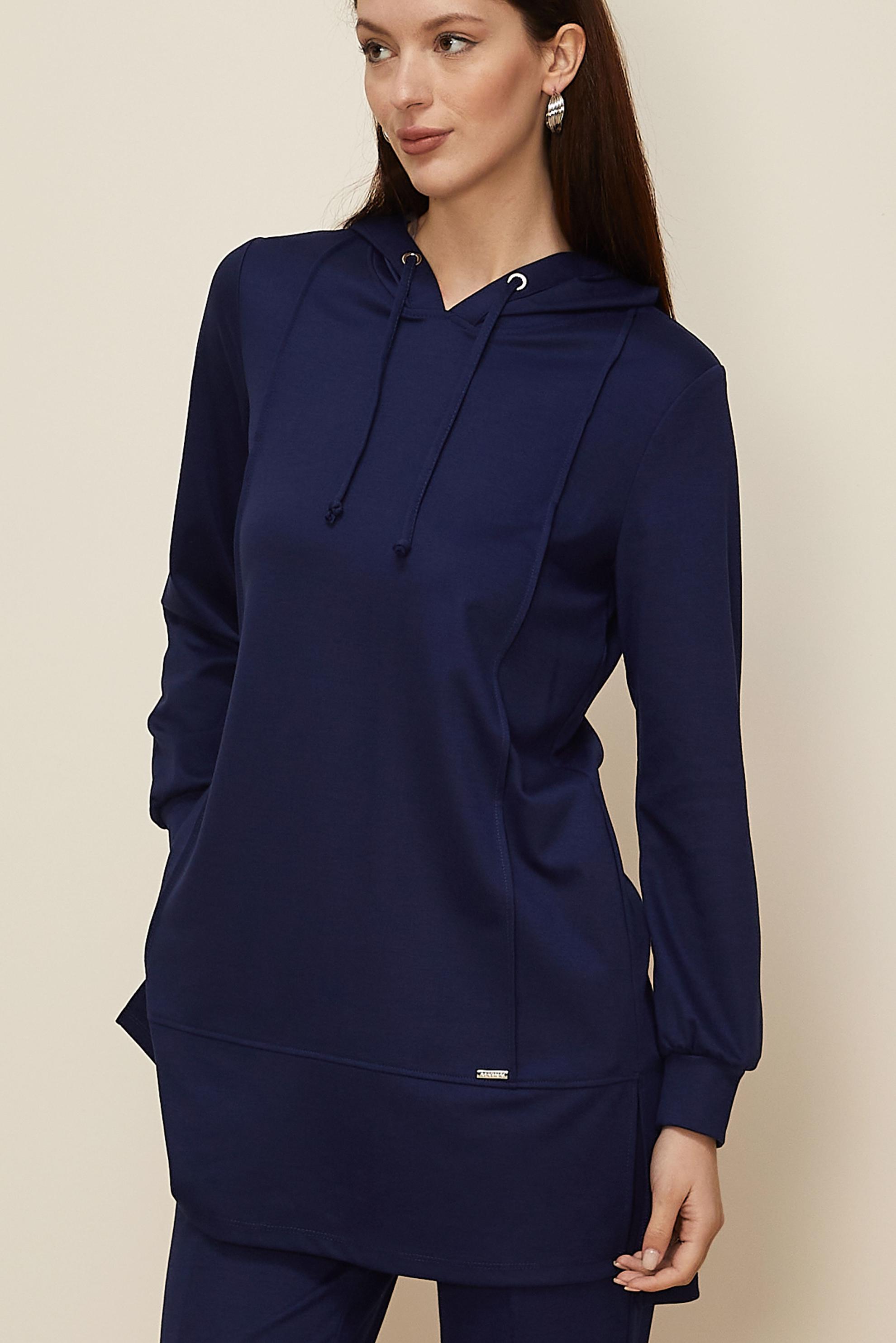 Vêtements hijab BLEU MARINE ENSEMBLE PANTALON À CAPUCHE 45214-1