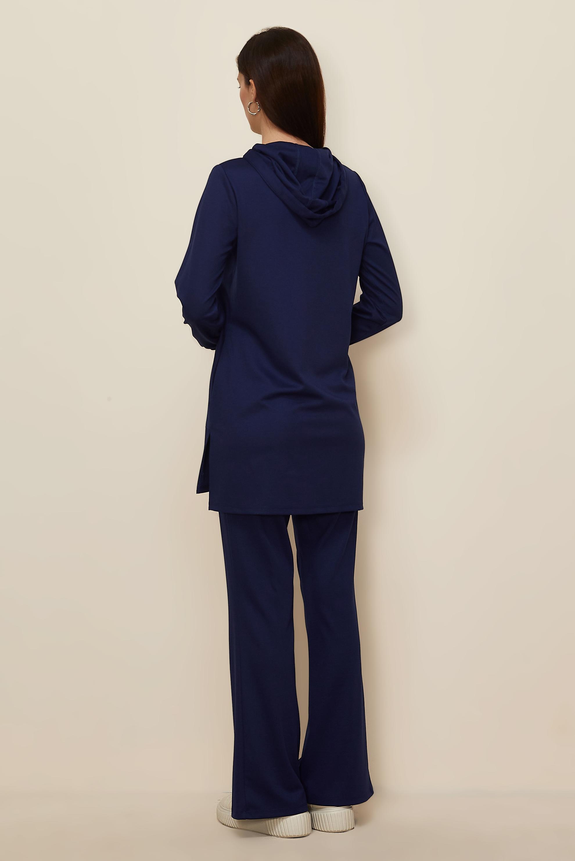 Vêtements hijab BLEU MARINE ENSEMBLE PANTALON À CAPUCHE 45214-1