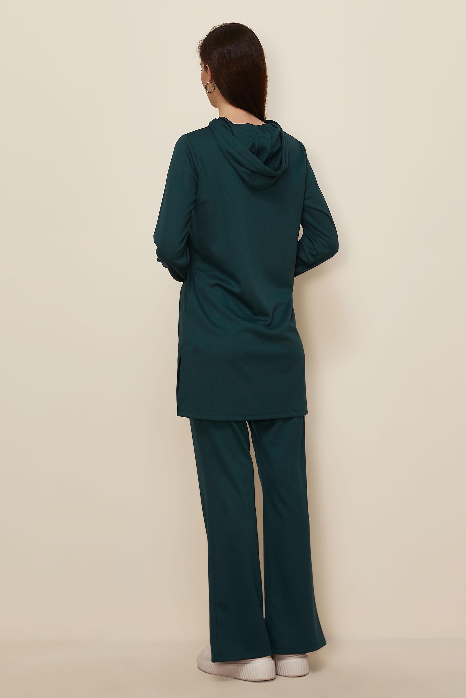 Vêtements hijab VERT ENSEMBLE PANTALON À CAPUCHE 45214-1