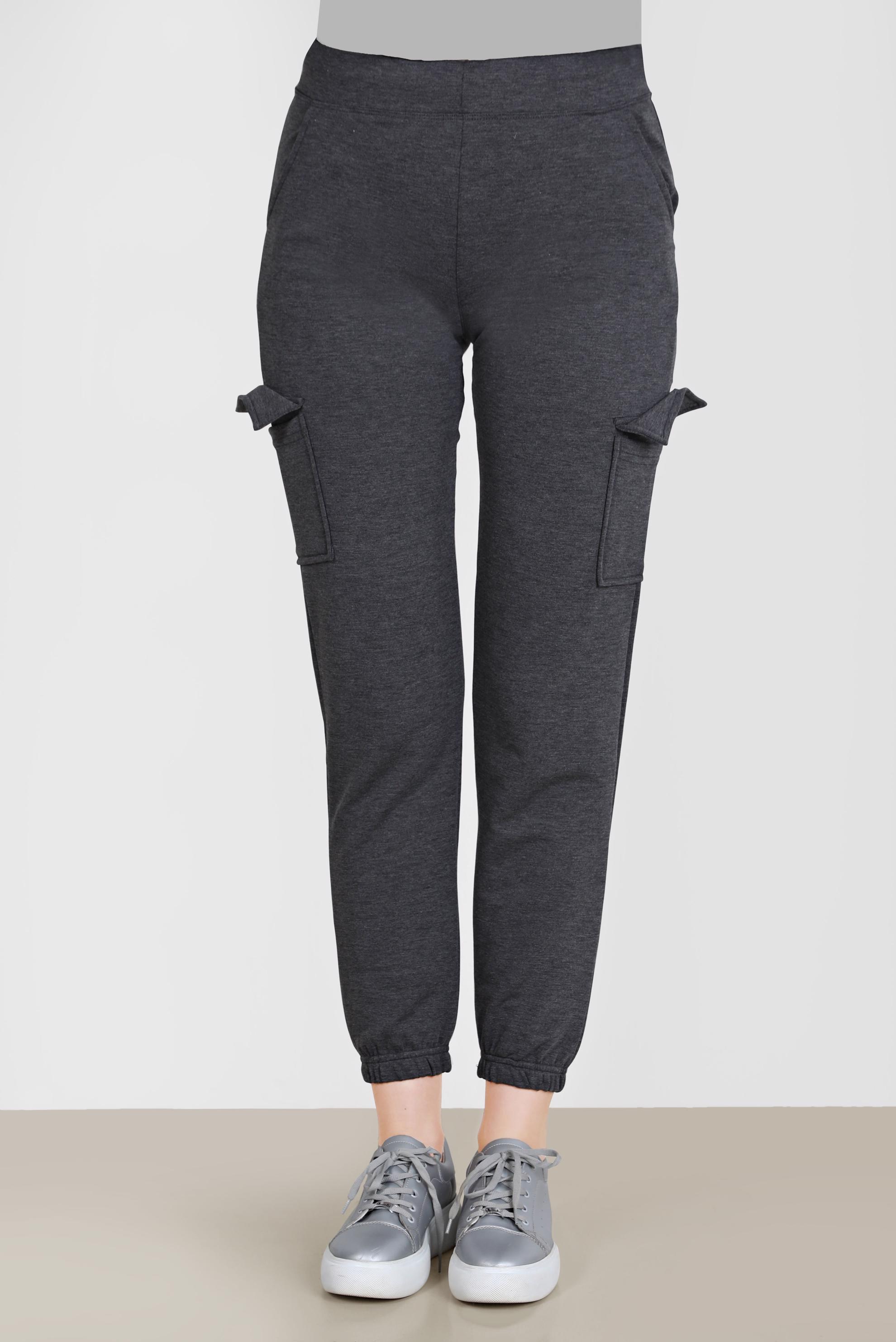 Hijab clothing GREY POCKET DETAIL TRACKSUIT PANTS 70398 