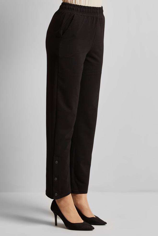 Hijab clothing BLACK ELASTIC WAIST TRACKSUIT PANTS 70570 - ALVİNA