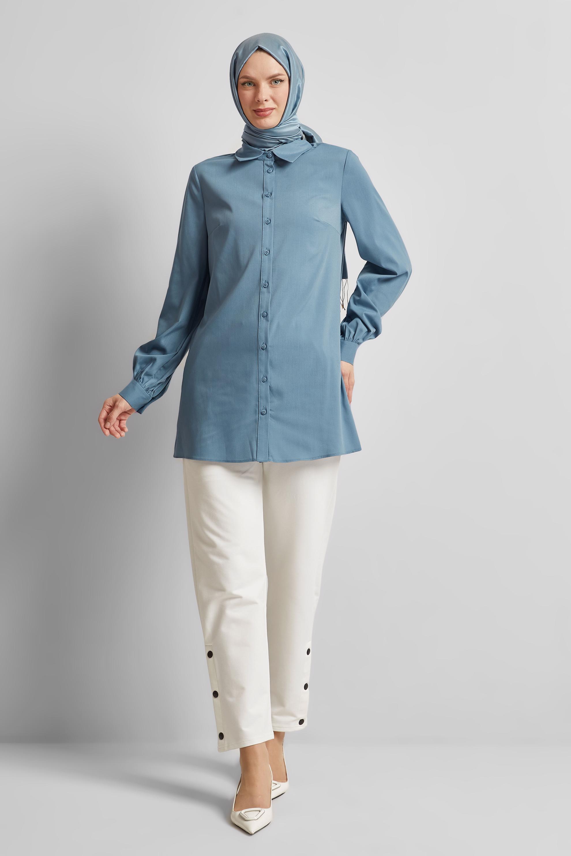 Hijab clothing WHITE ELASTIC WAIST TRACKSUIT PANTS 70570