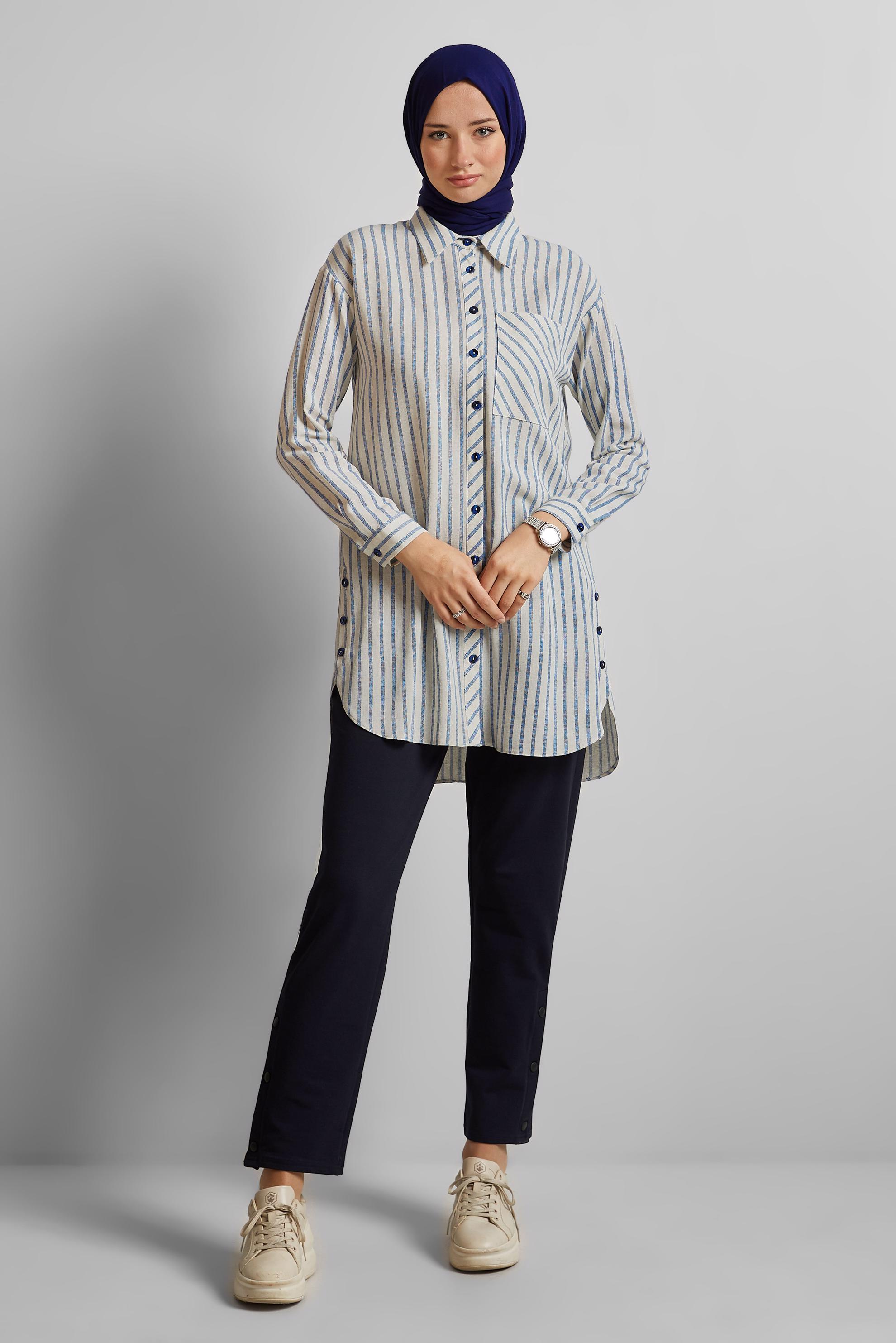 Vêtements hijab BLEU MARINE PANTALON DE SURVÊTEMENT TAILLE ÉLASTIQUE 70570