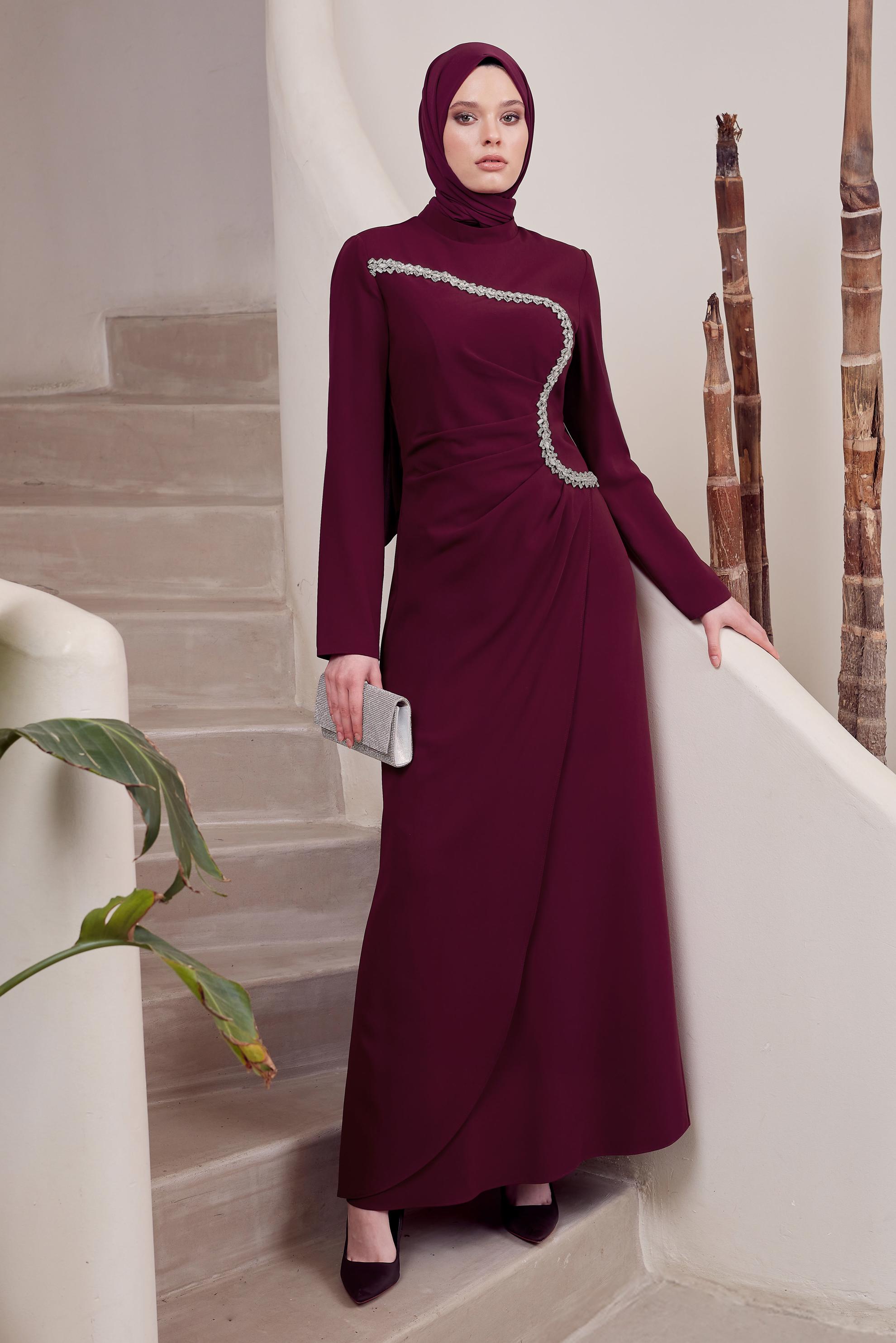 Hijab clothing DAMSON EVENING DRESS WITH GEM 50515